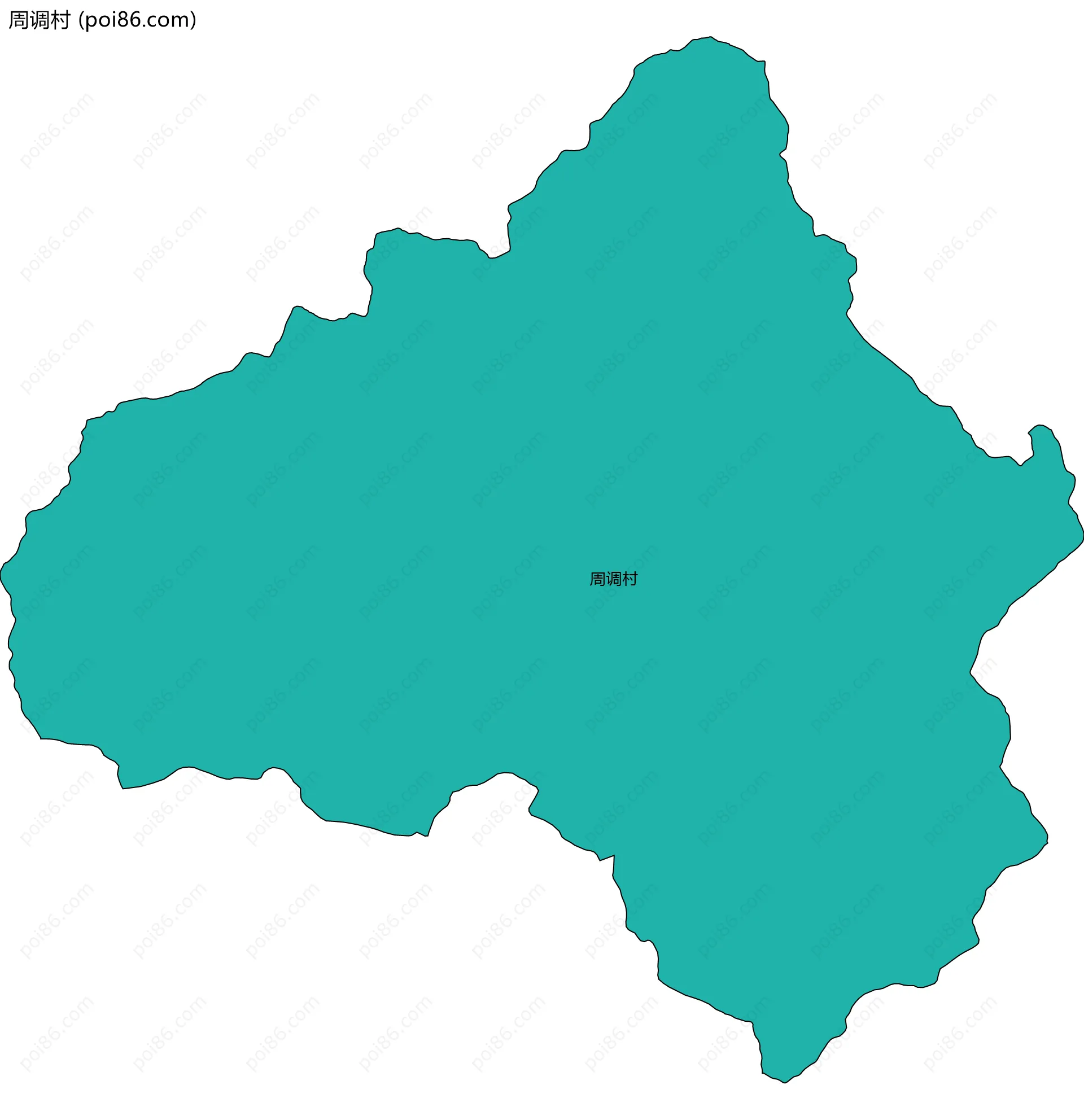 周调村边界地图