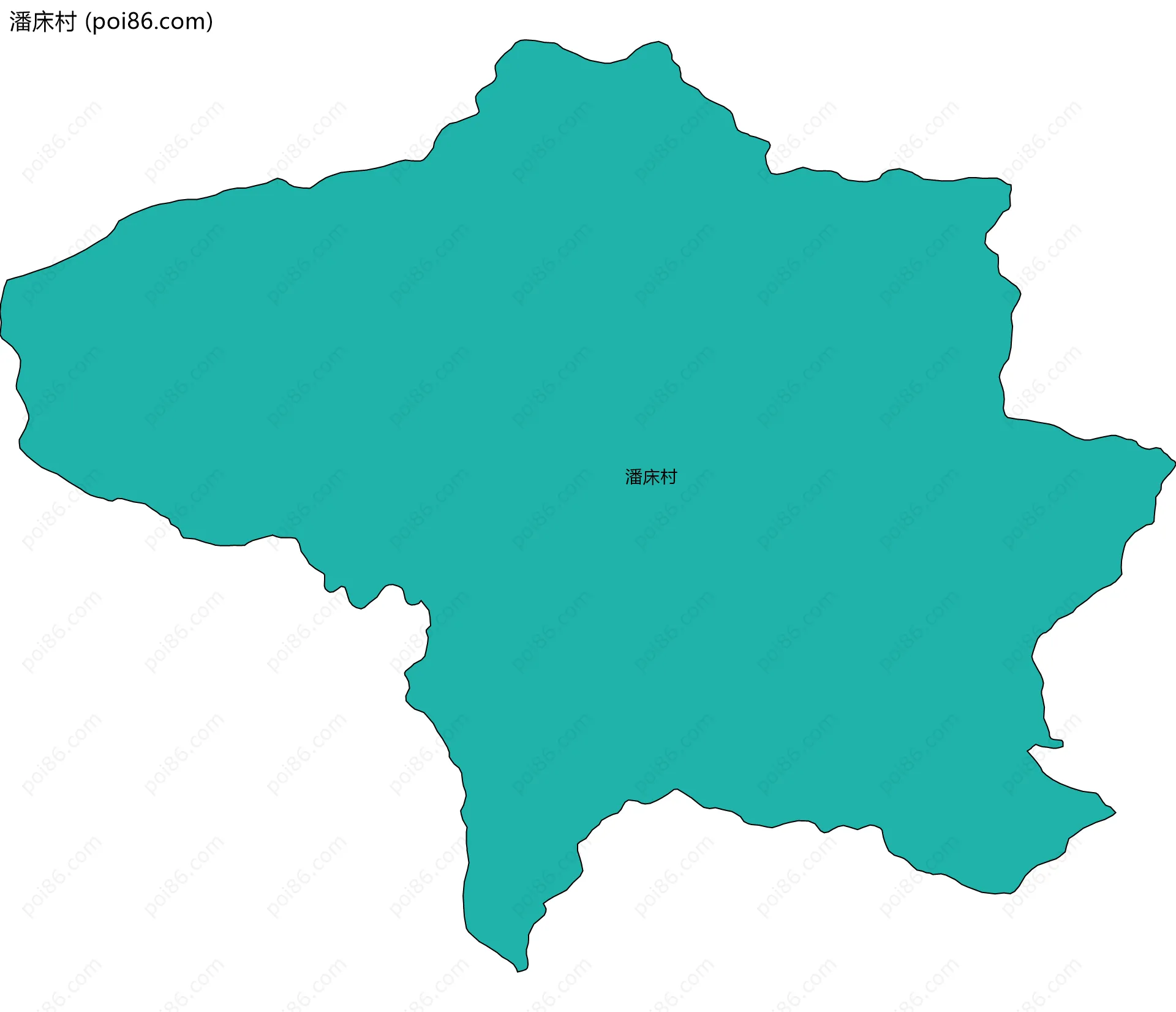 潘床村边界地图