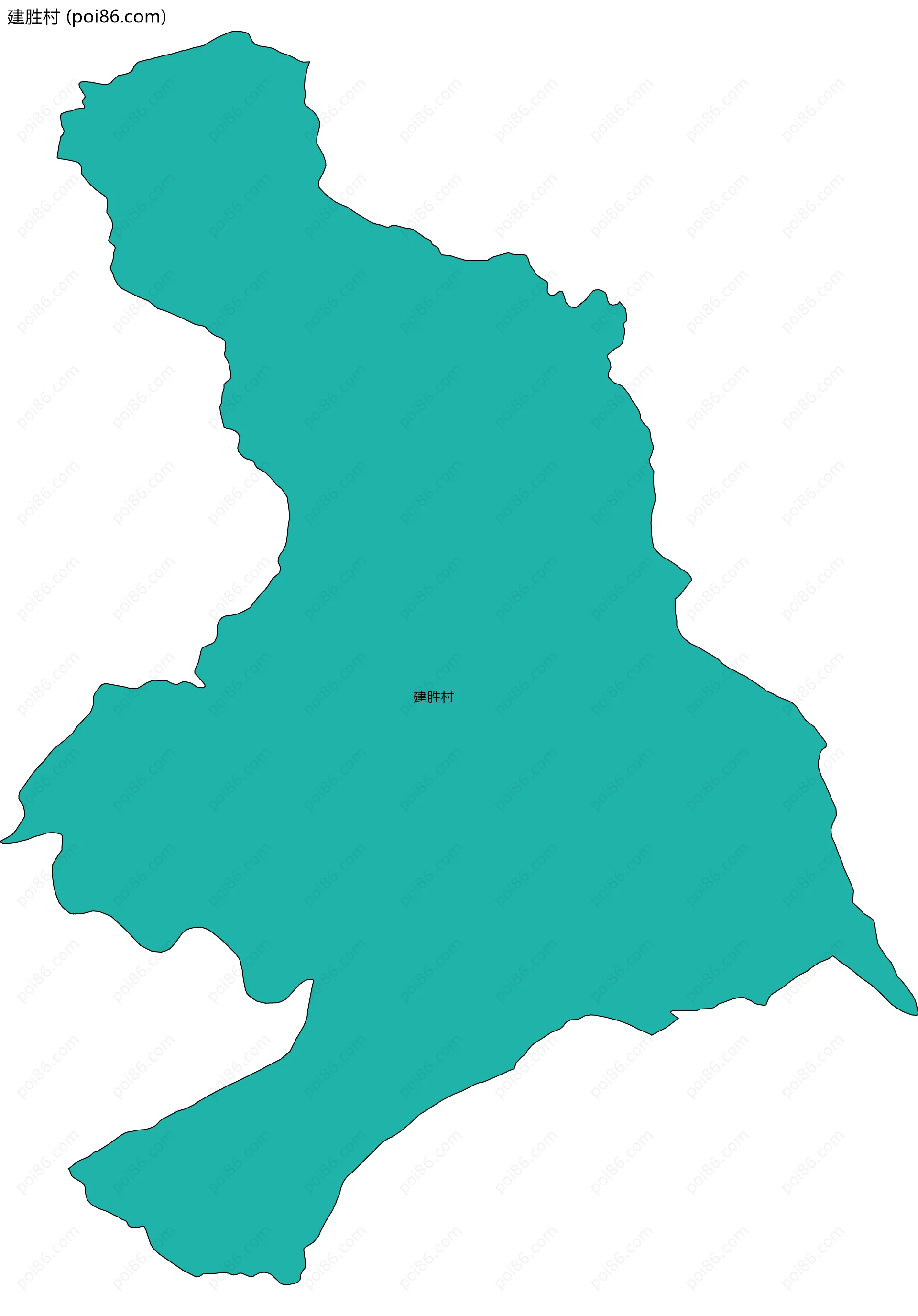 建胜村边界地图