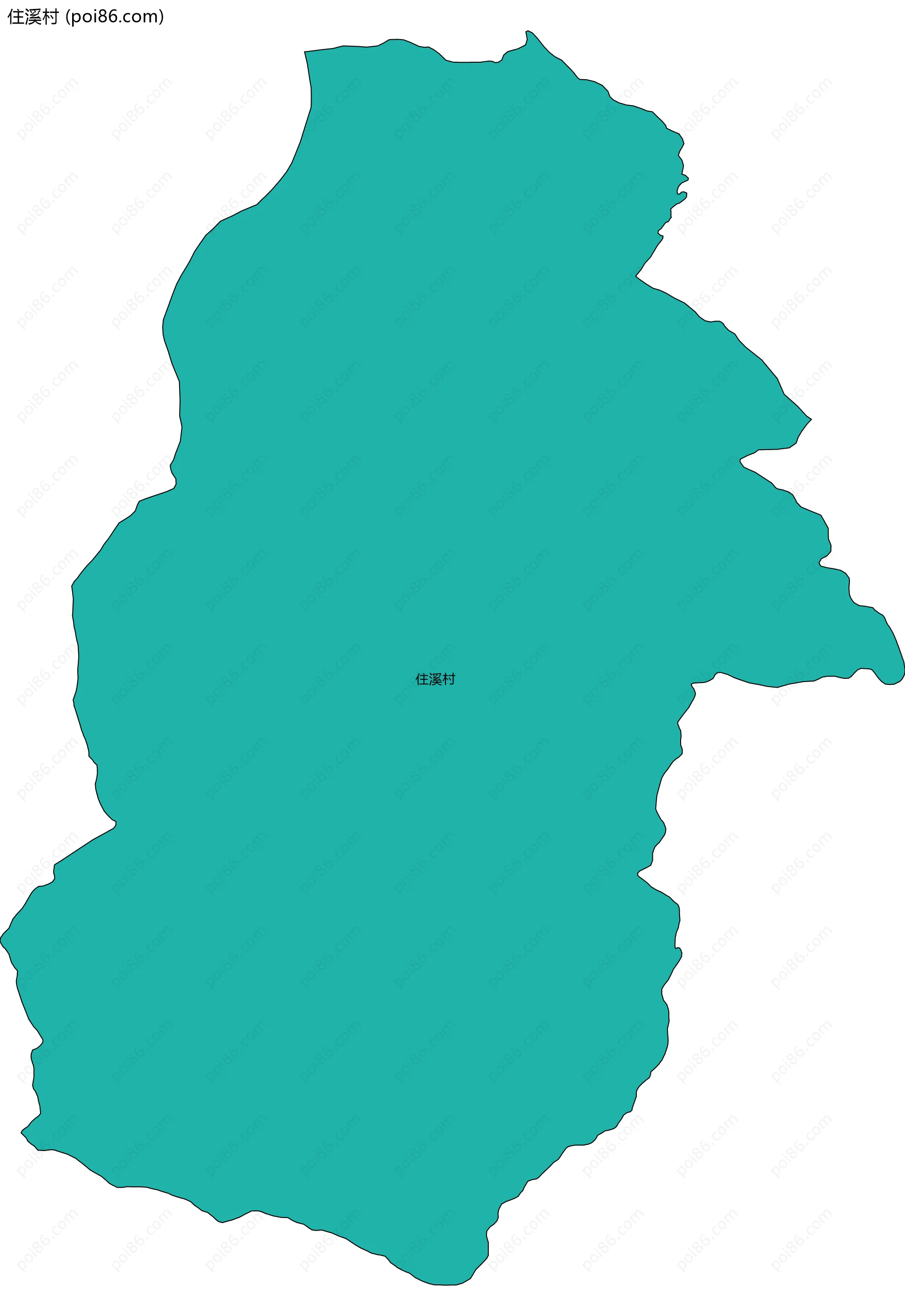 住溪村边界地图