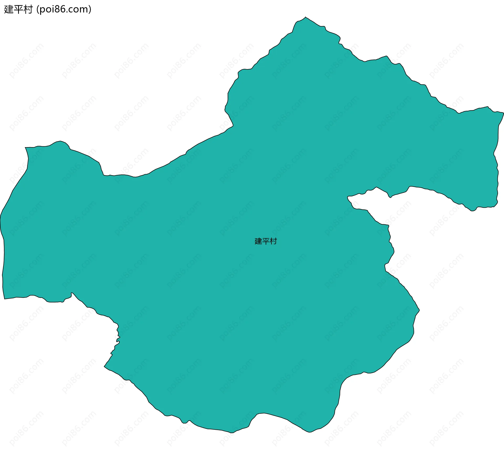 建平村边界地图