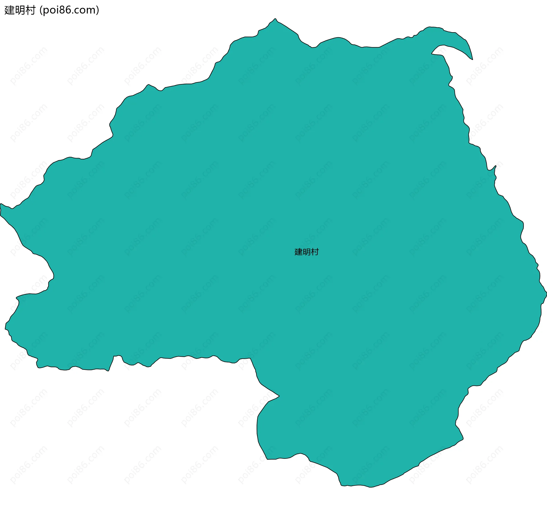 建明村边界地图