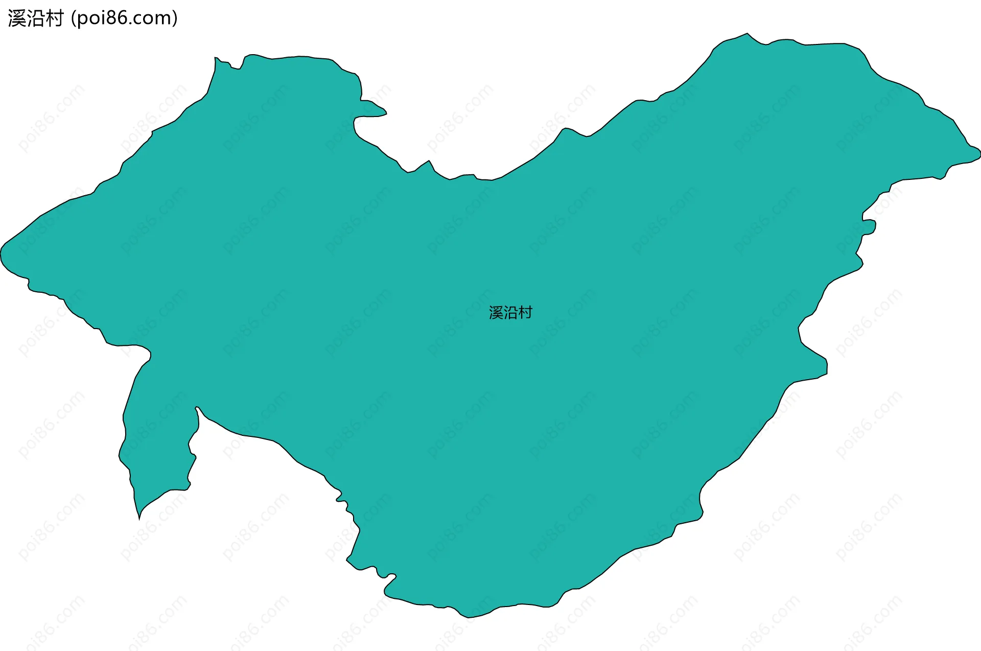 溪沿村边界地图