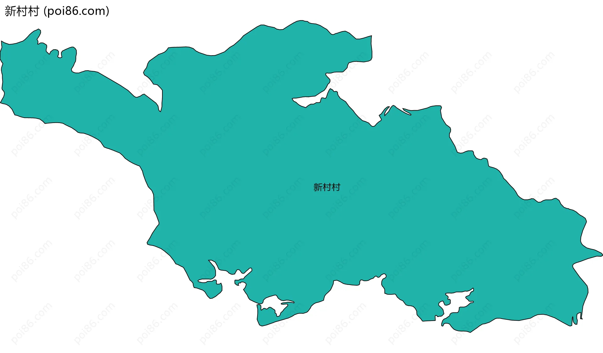 新村村边界地图