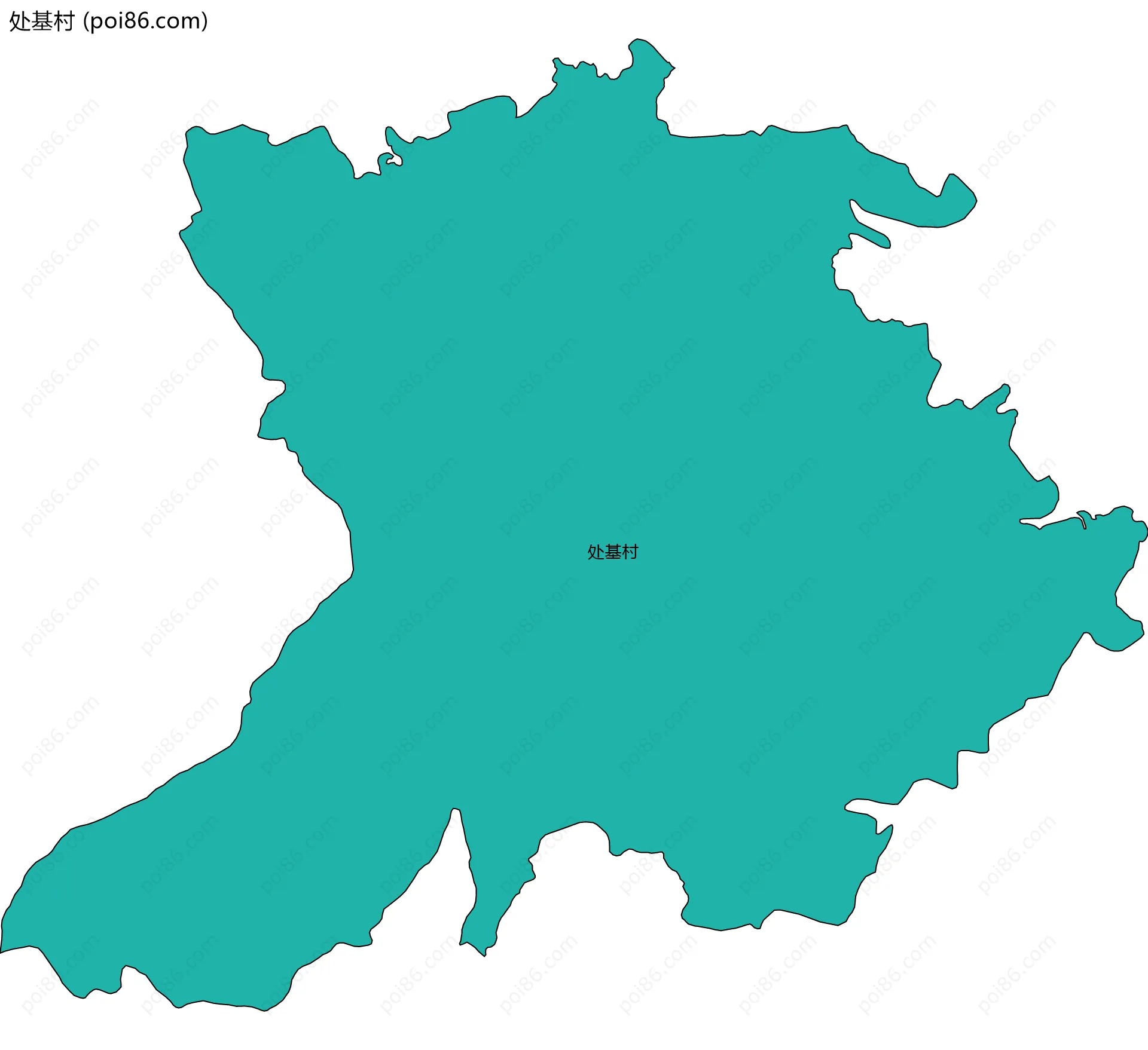处基村边界地图