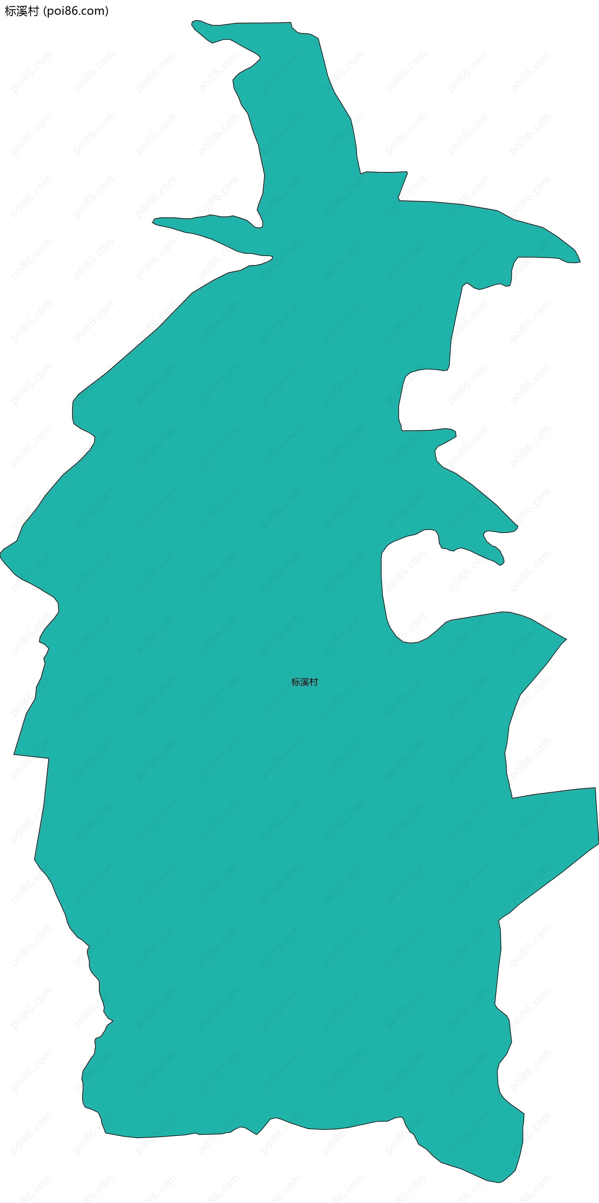 标溪村边界地图