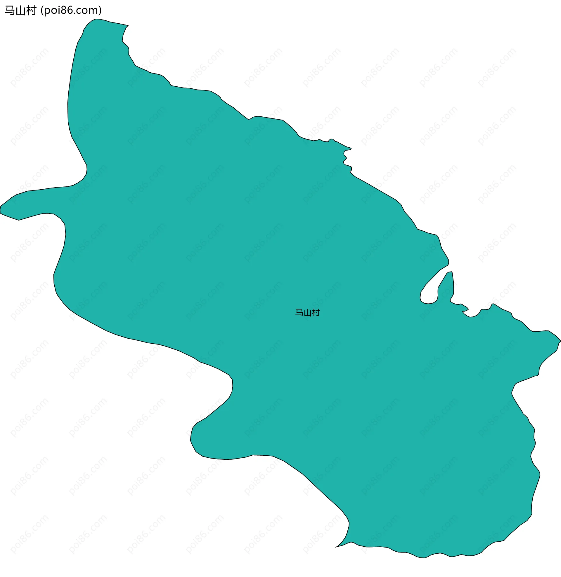 马山村边界地图