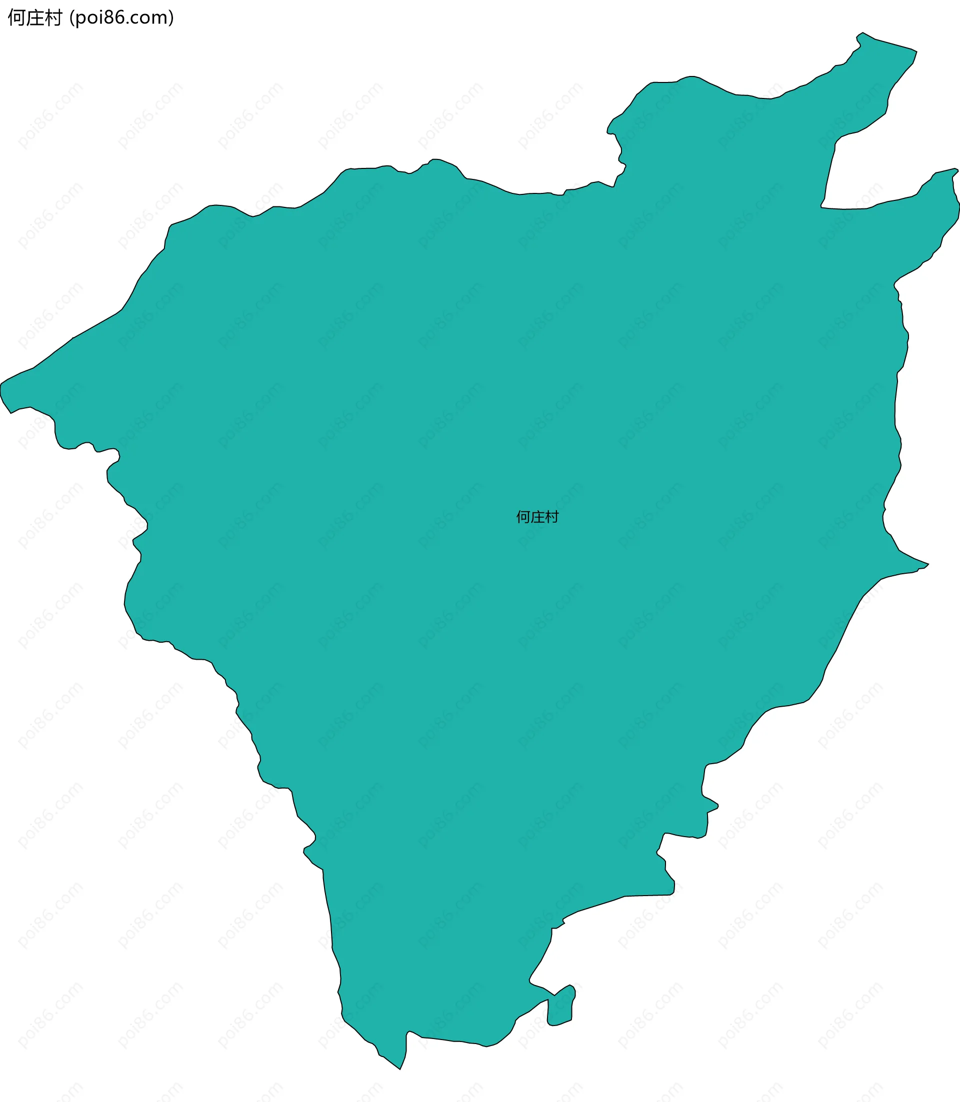 何庄村边界地图