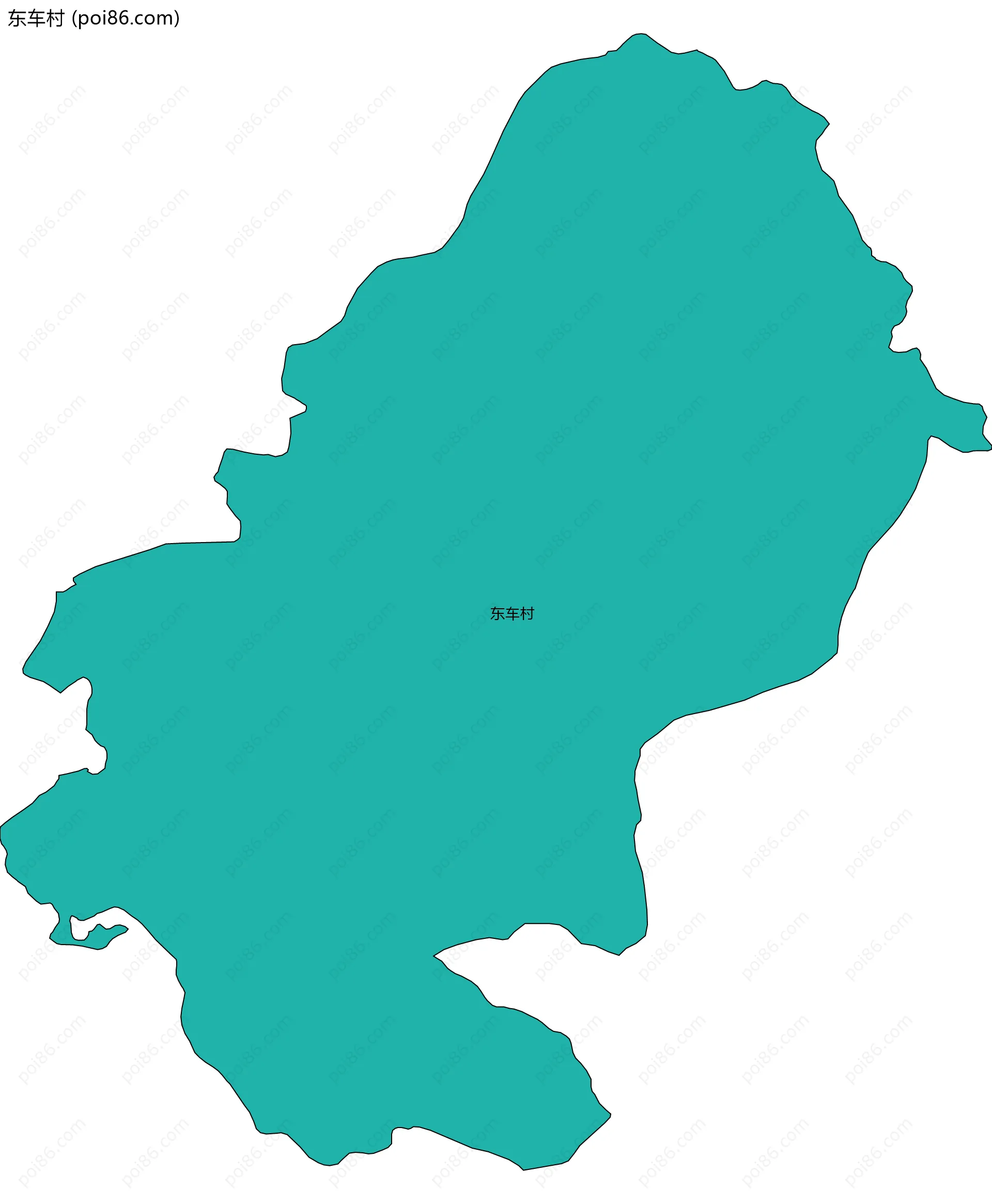 东车村边界地图