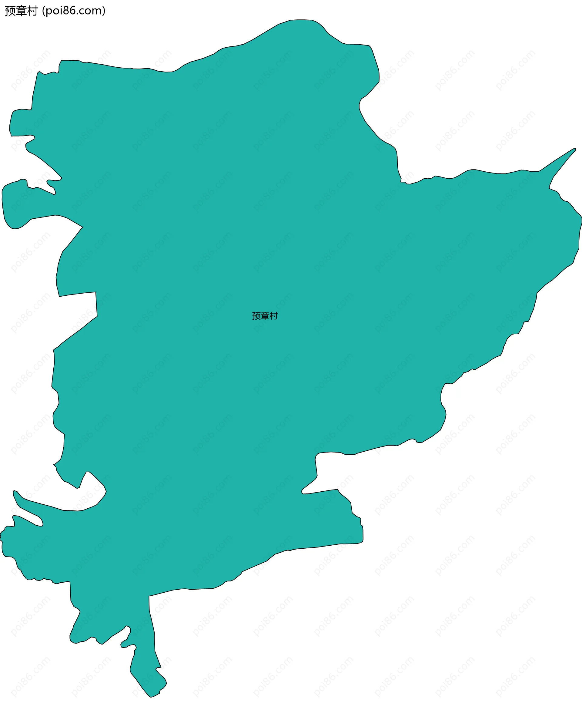 预章村边界地图