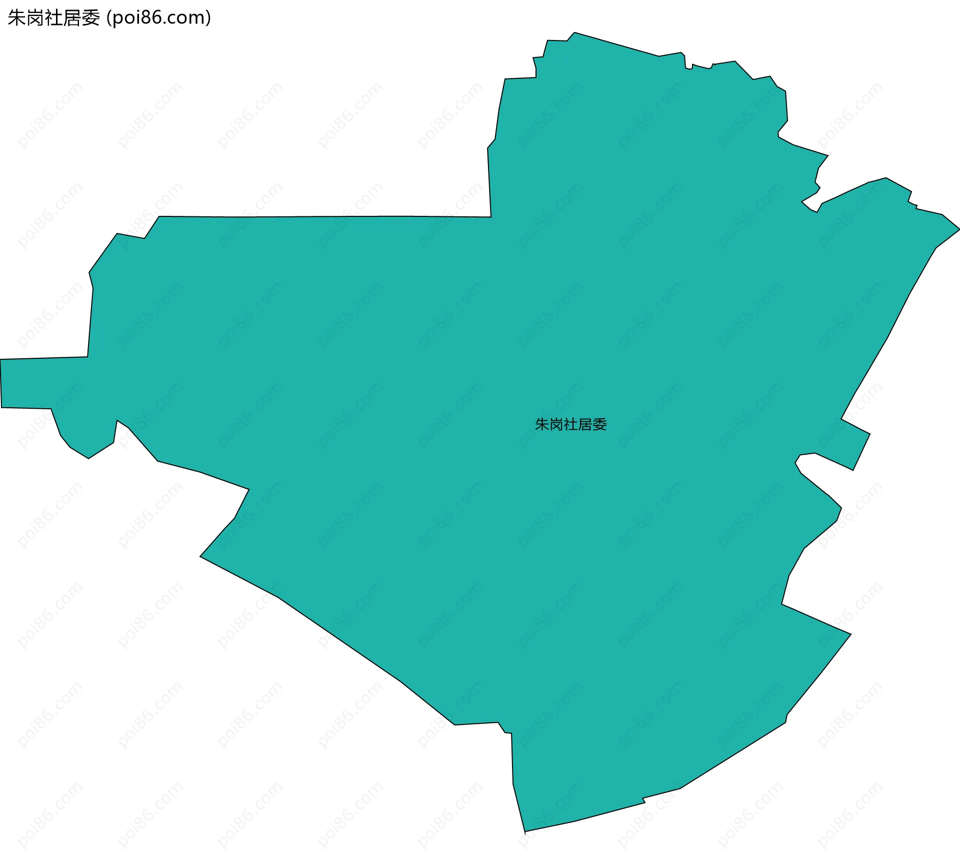 朱岗社居委边界地图