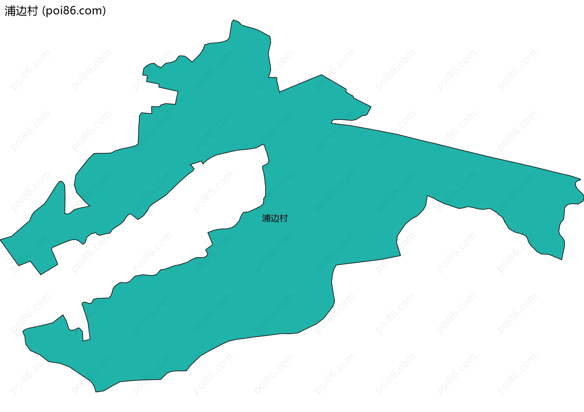 浦边村边界地图