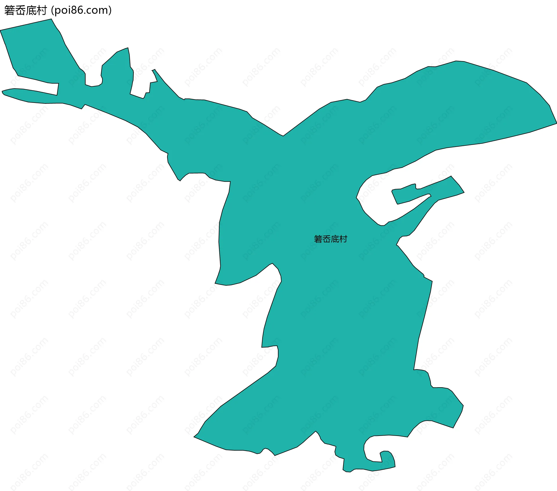 箬岙底村边界地图