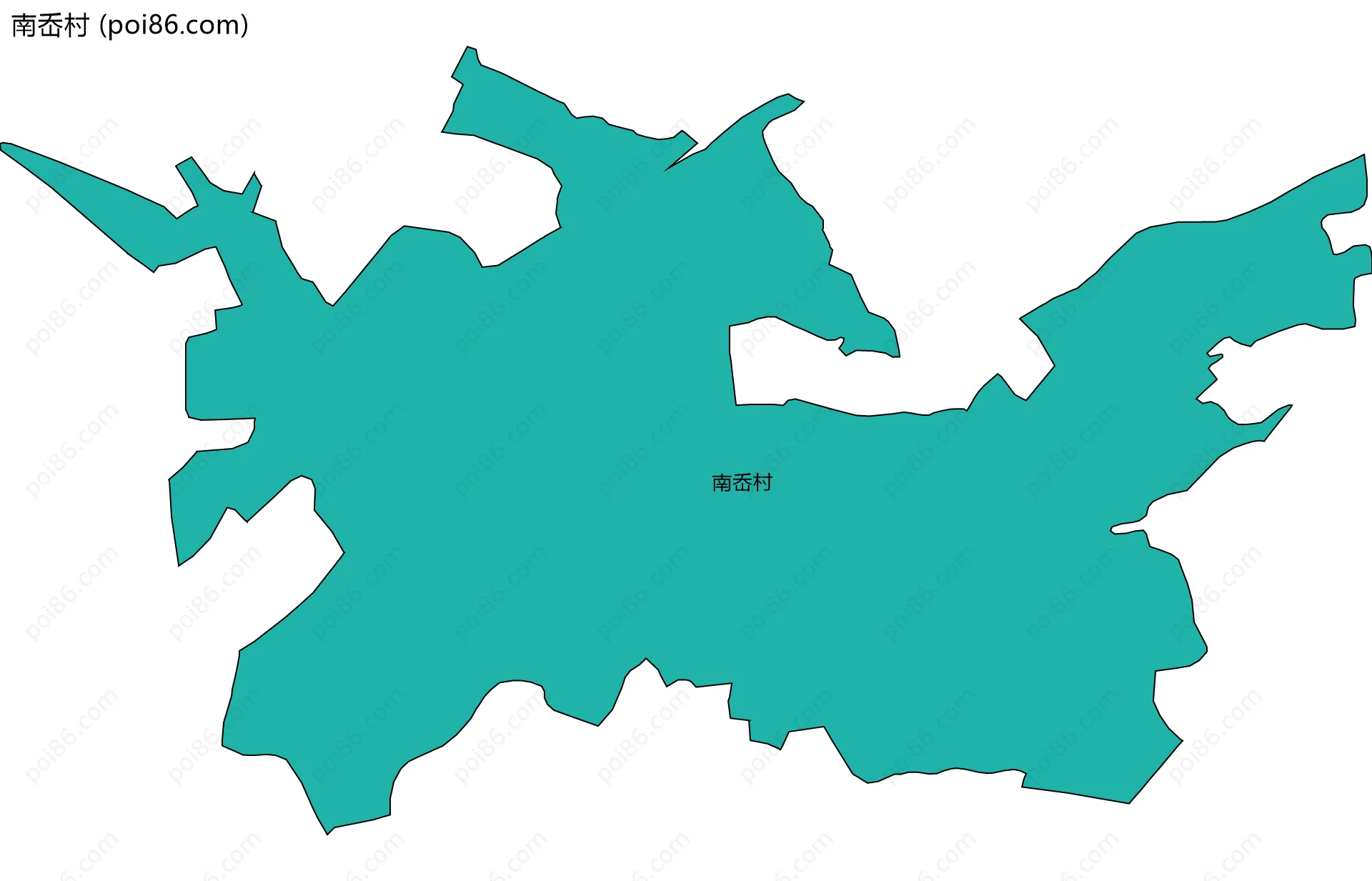 南岙村边界地图