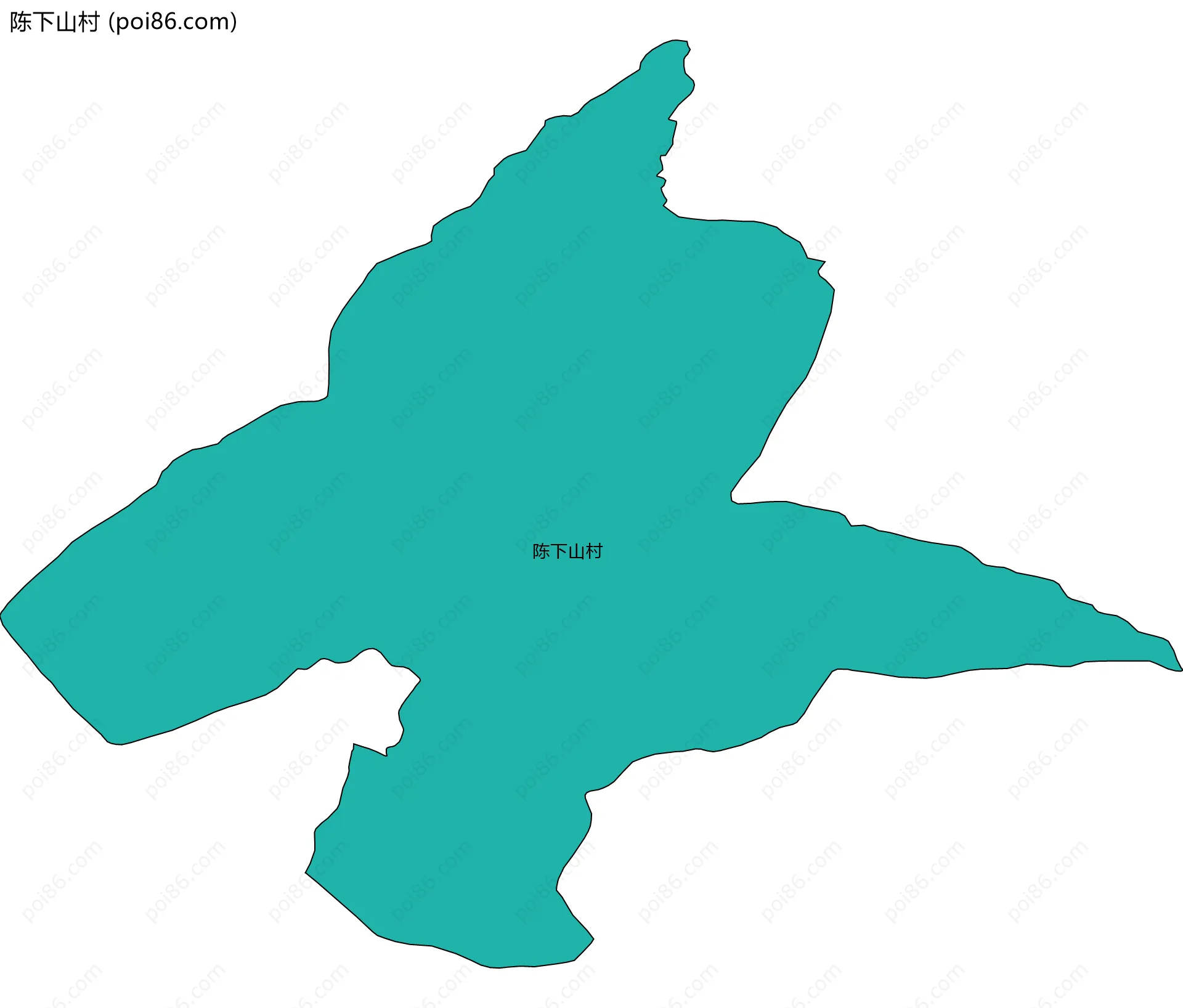 陈下山村边界地图