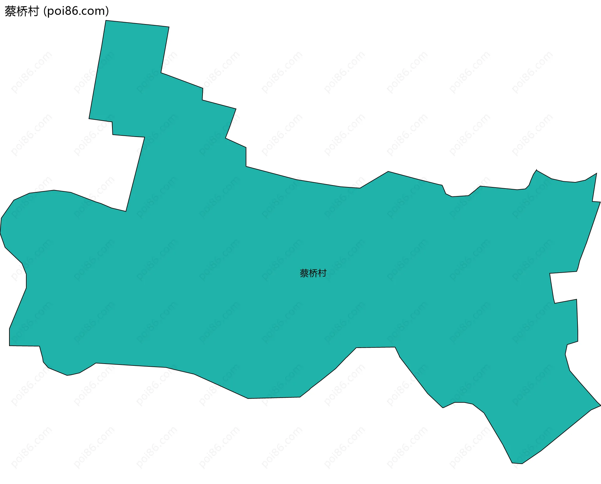 蔡桥村边界地图