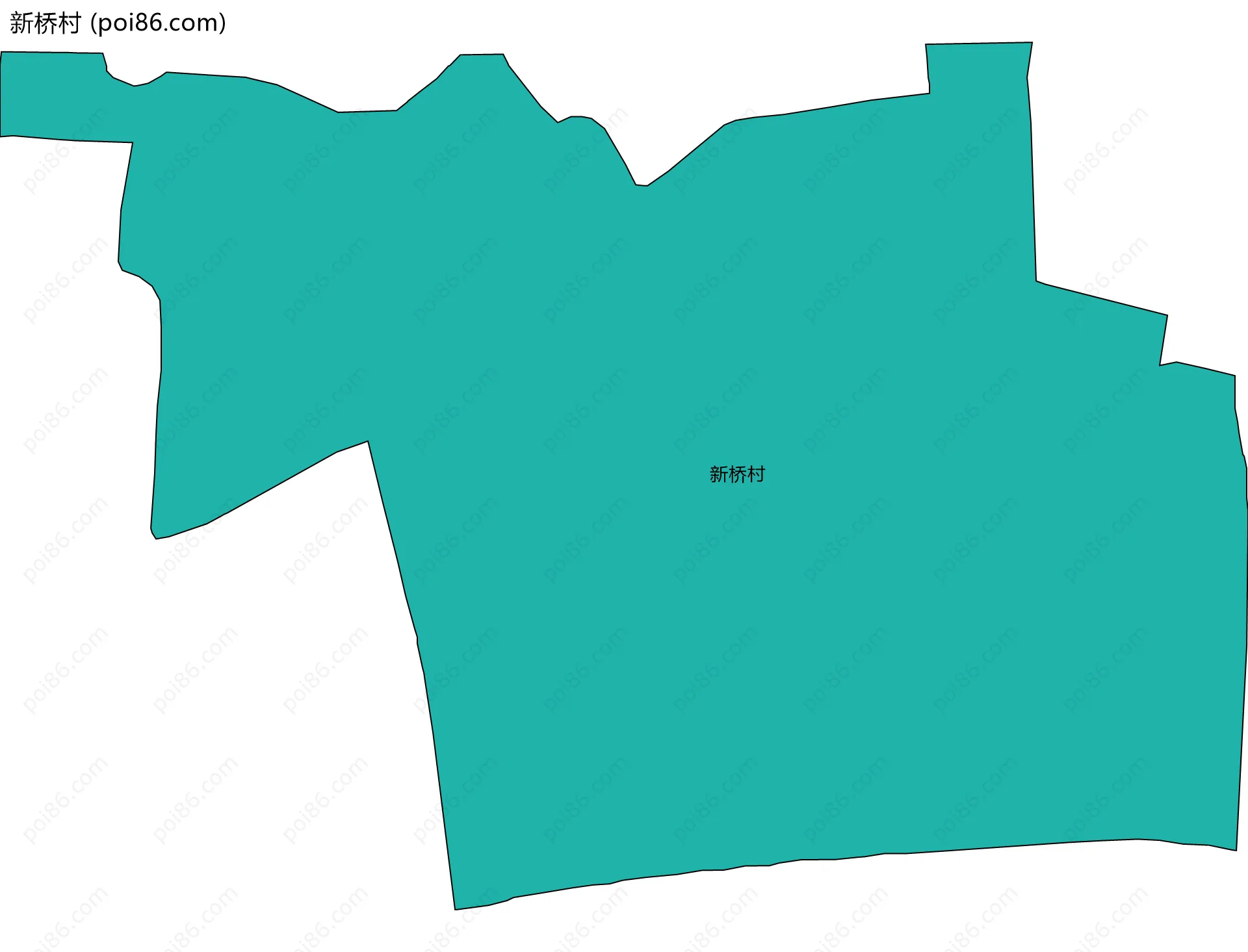新桥村边界地图