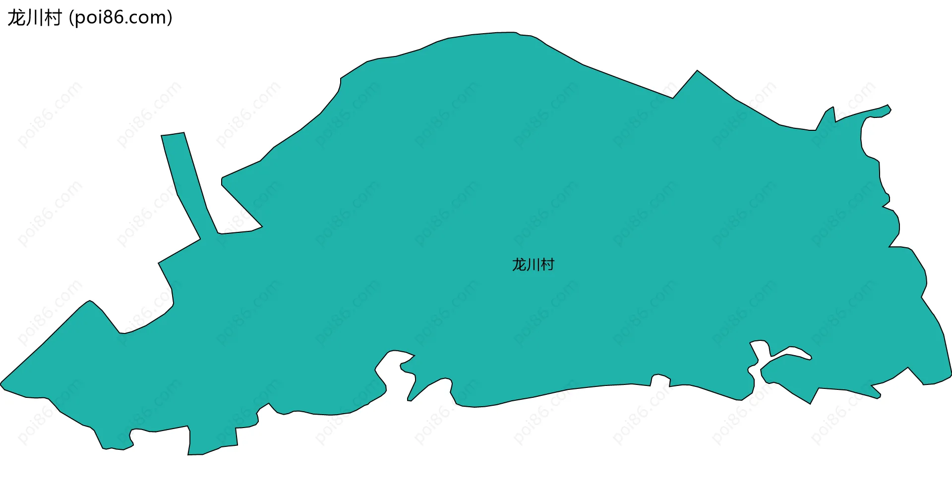 龙川村边界地图