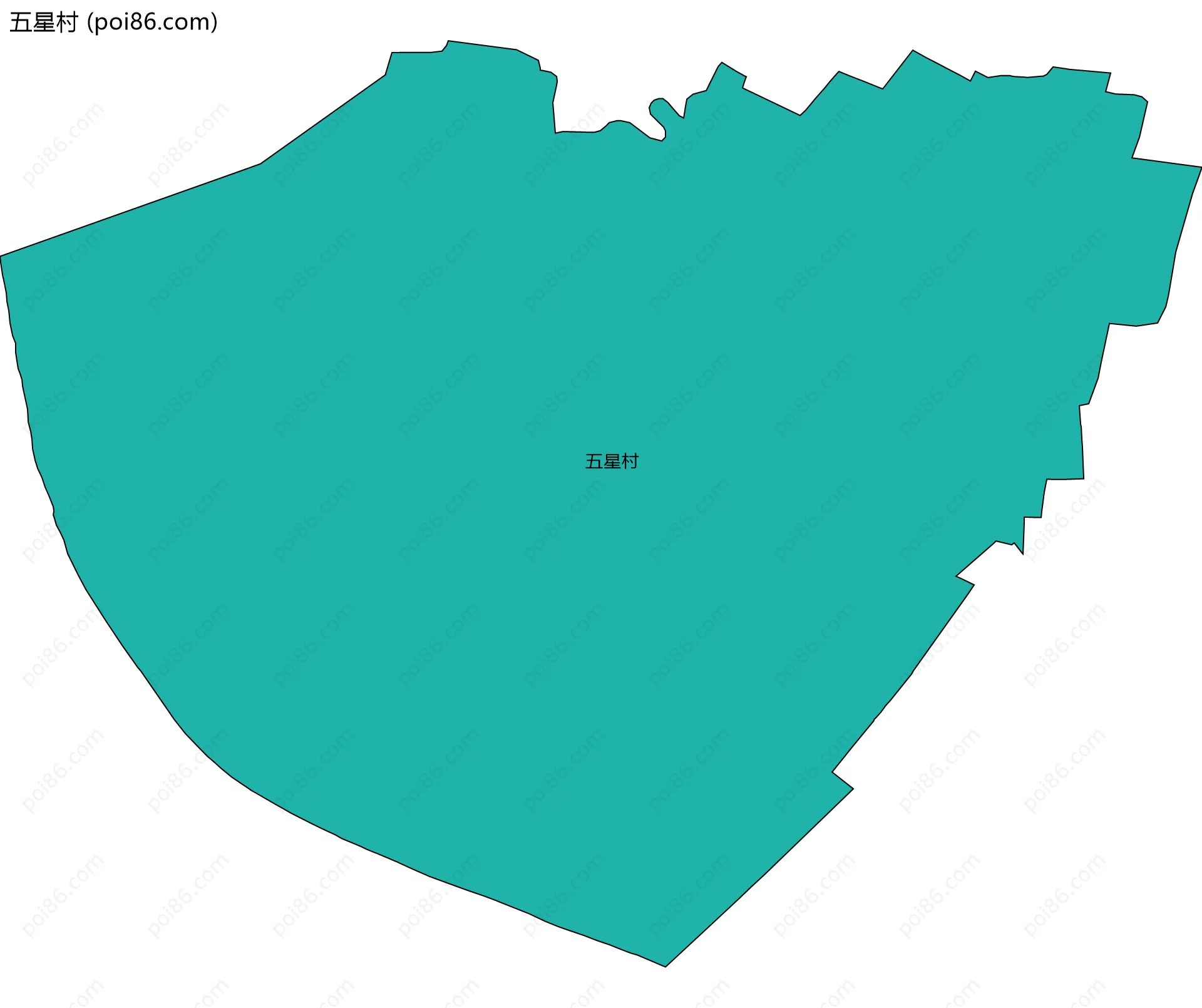 五星村边界地图