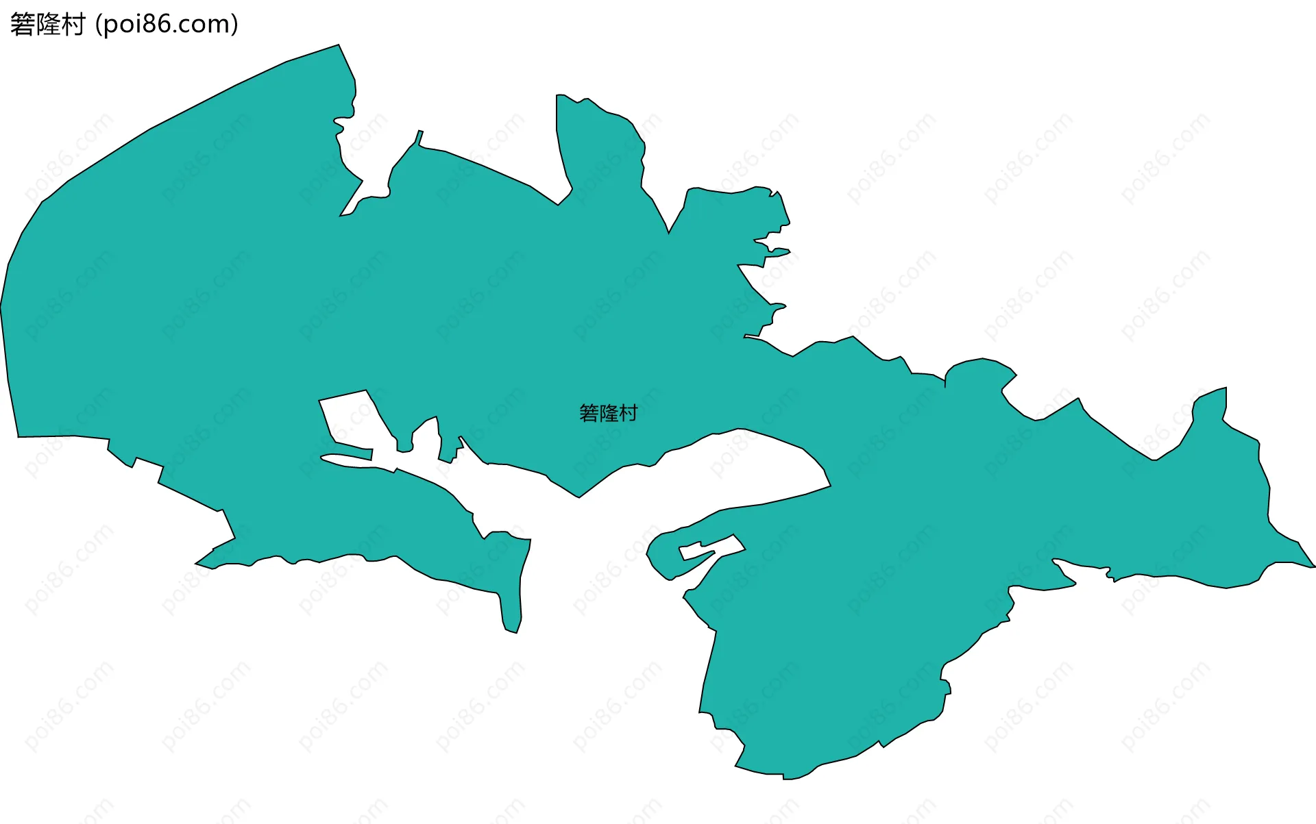 箬隆村边界地图