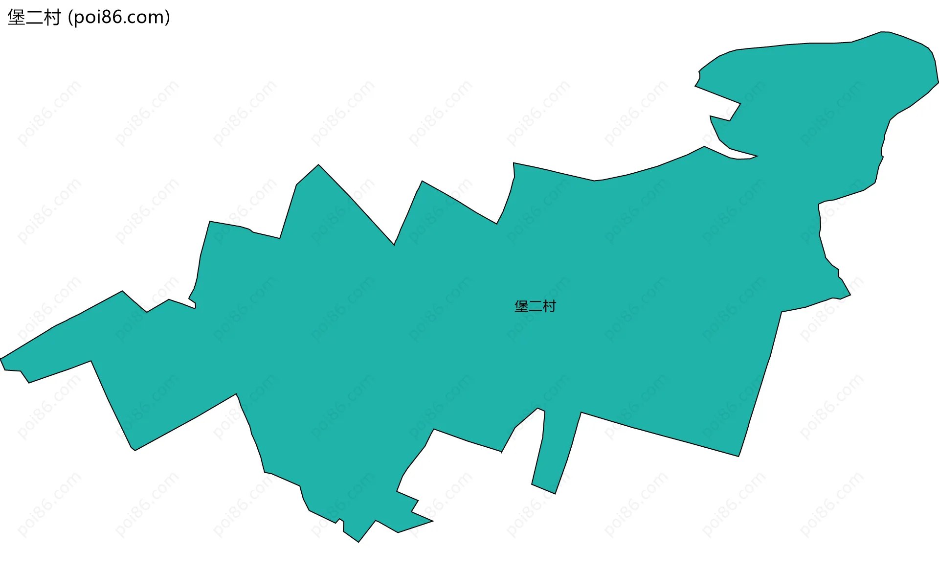 堡二村边界地图