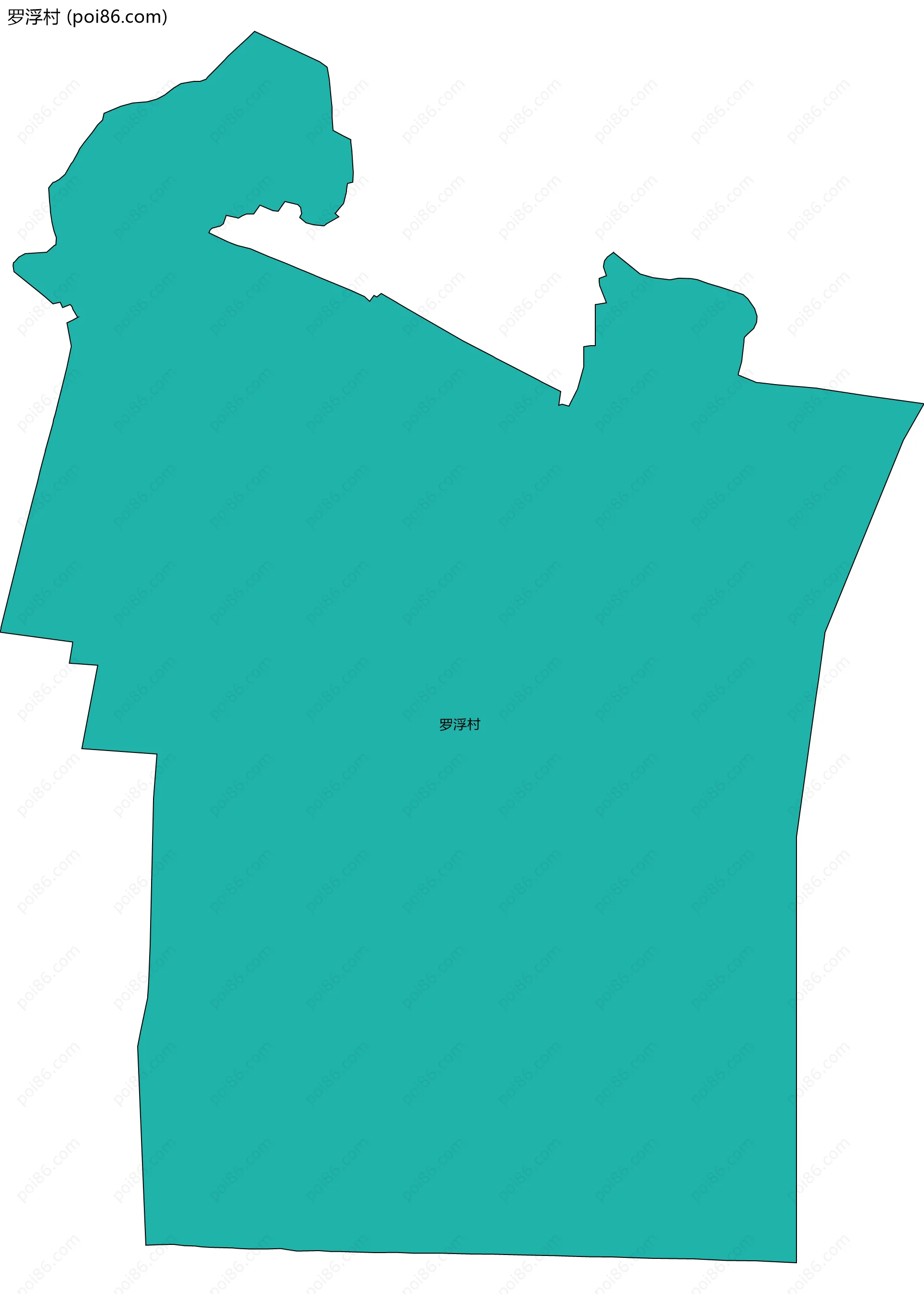 罗浮村边界地图