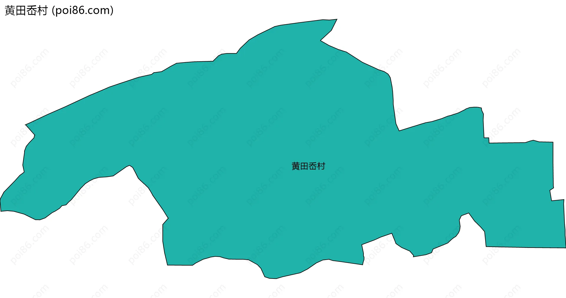 黄田岙村边界地图