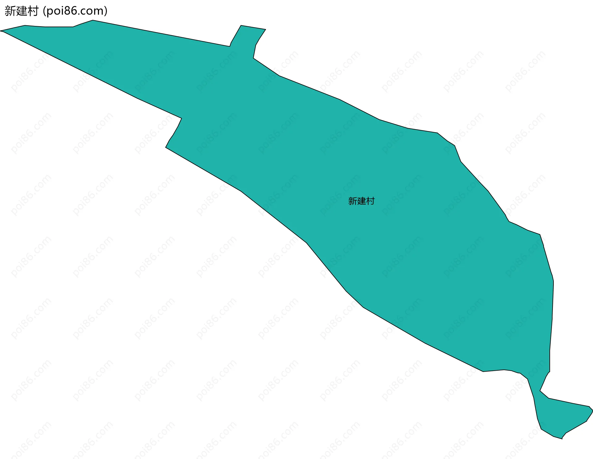 新建村边界地图