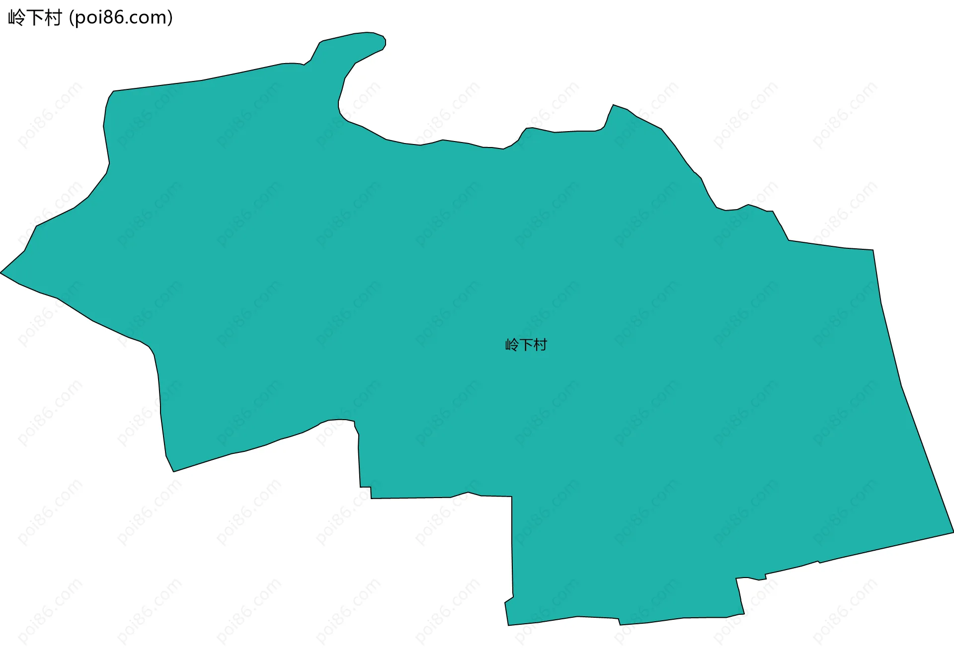 岭下村边界地图