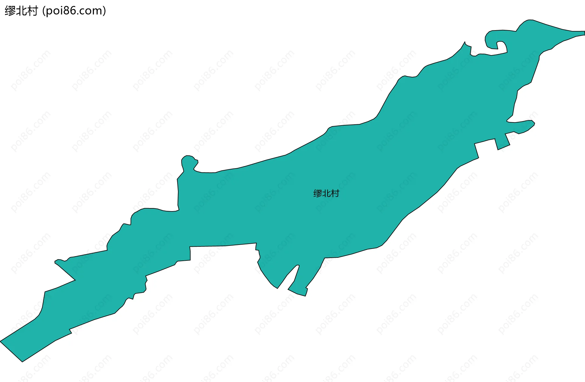 缪北村边界地图
