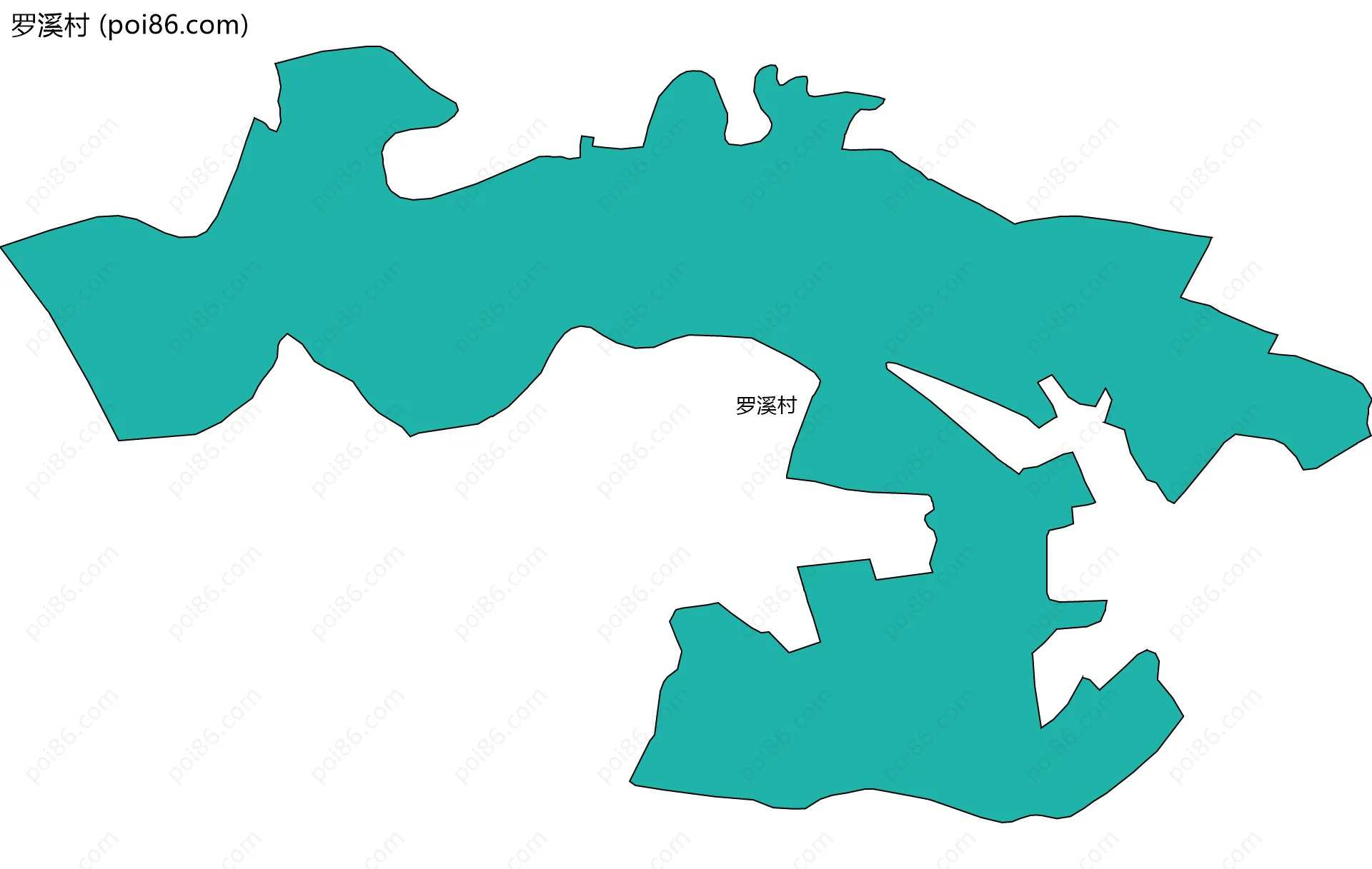 罗溪村边界地图