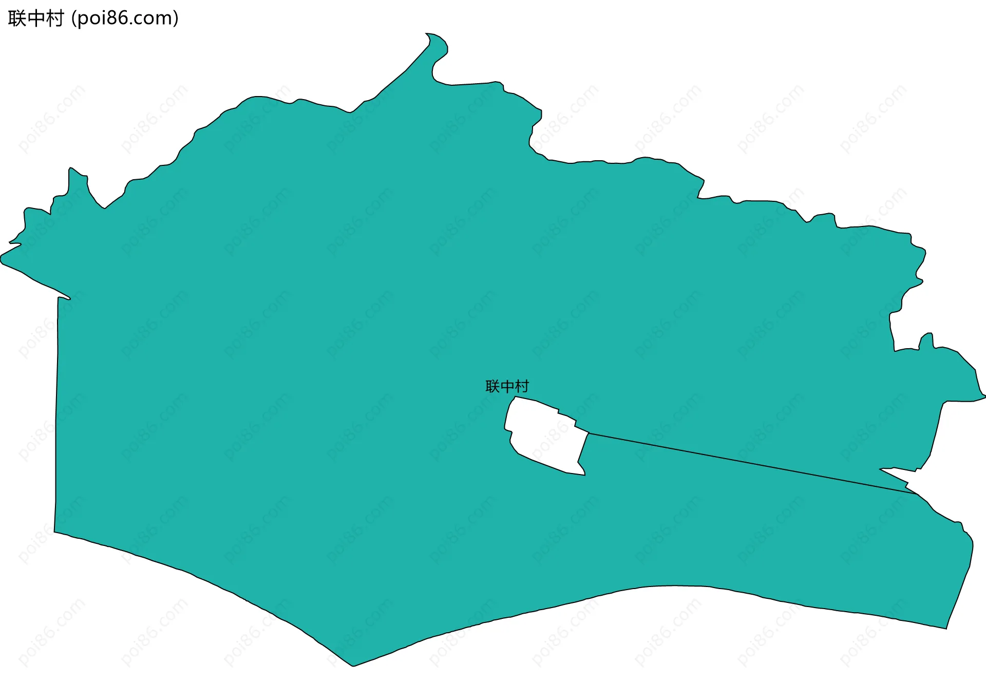 联中村边界地图