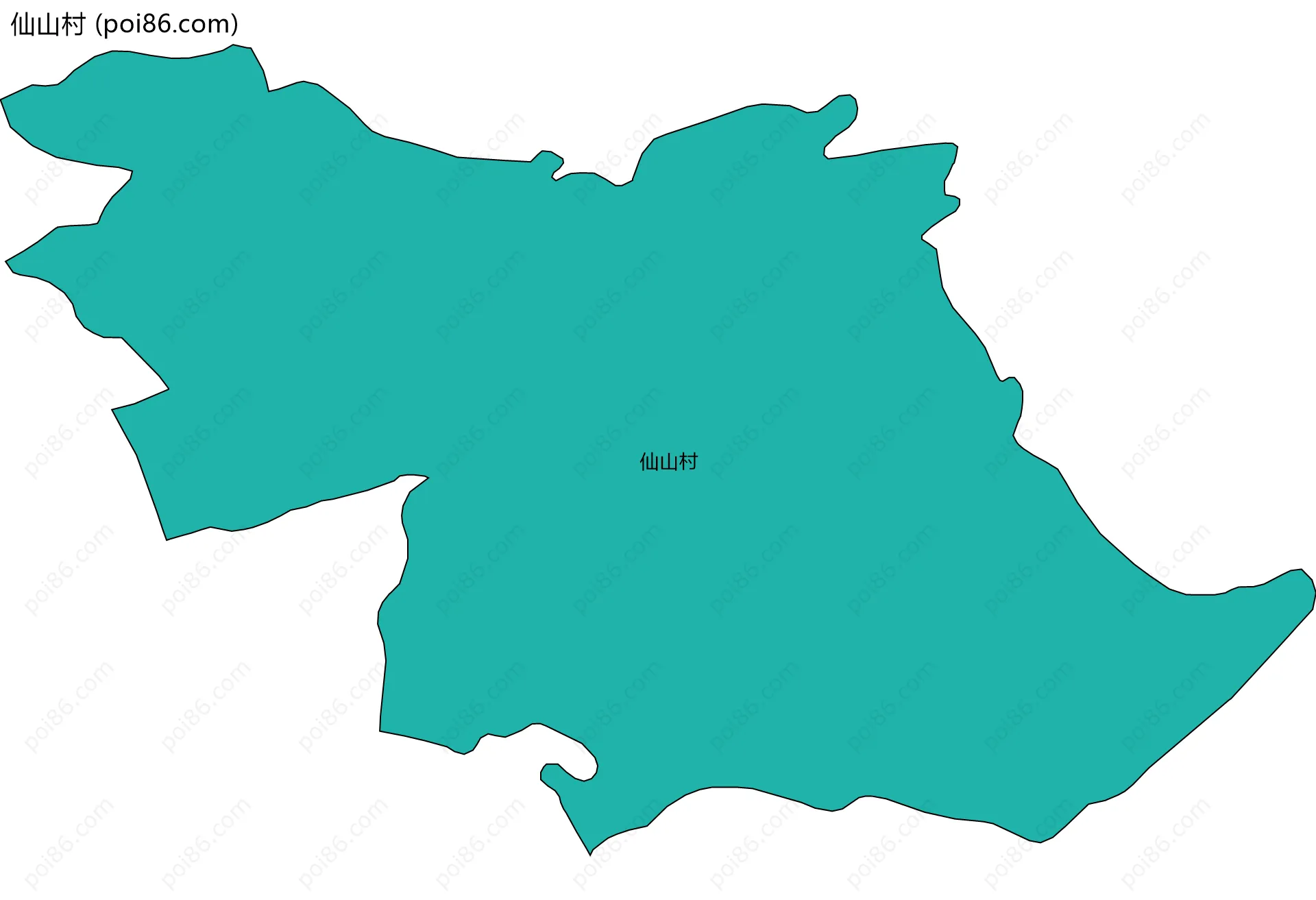 仙山村边界地图