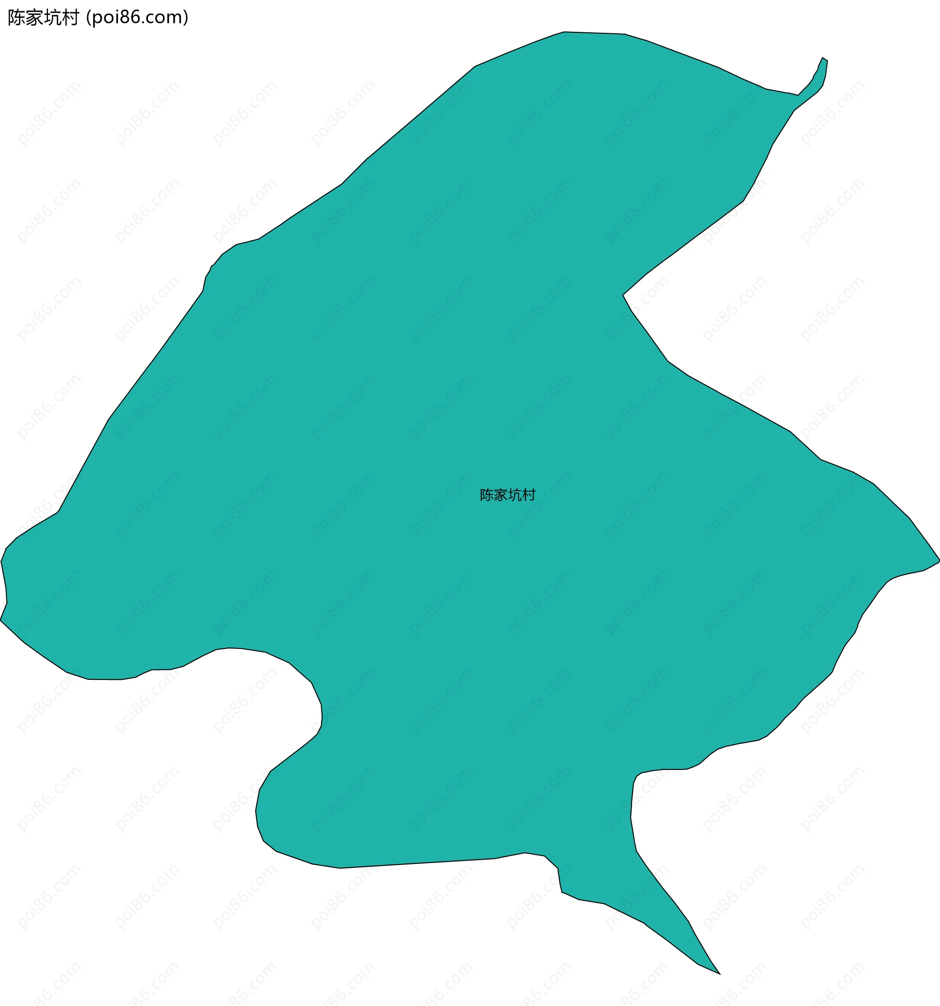 陈家坑村边界地图