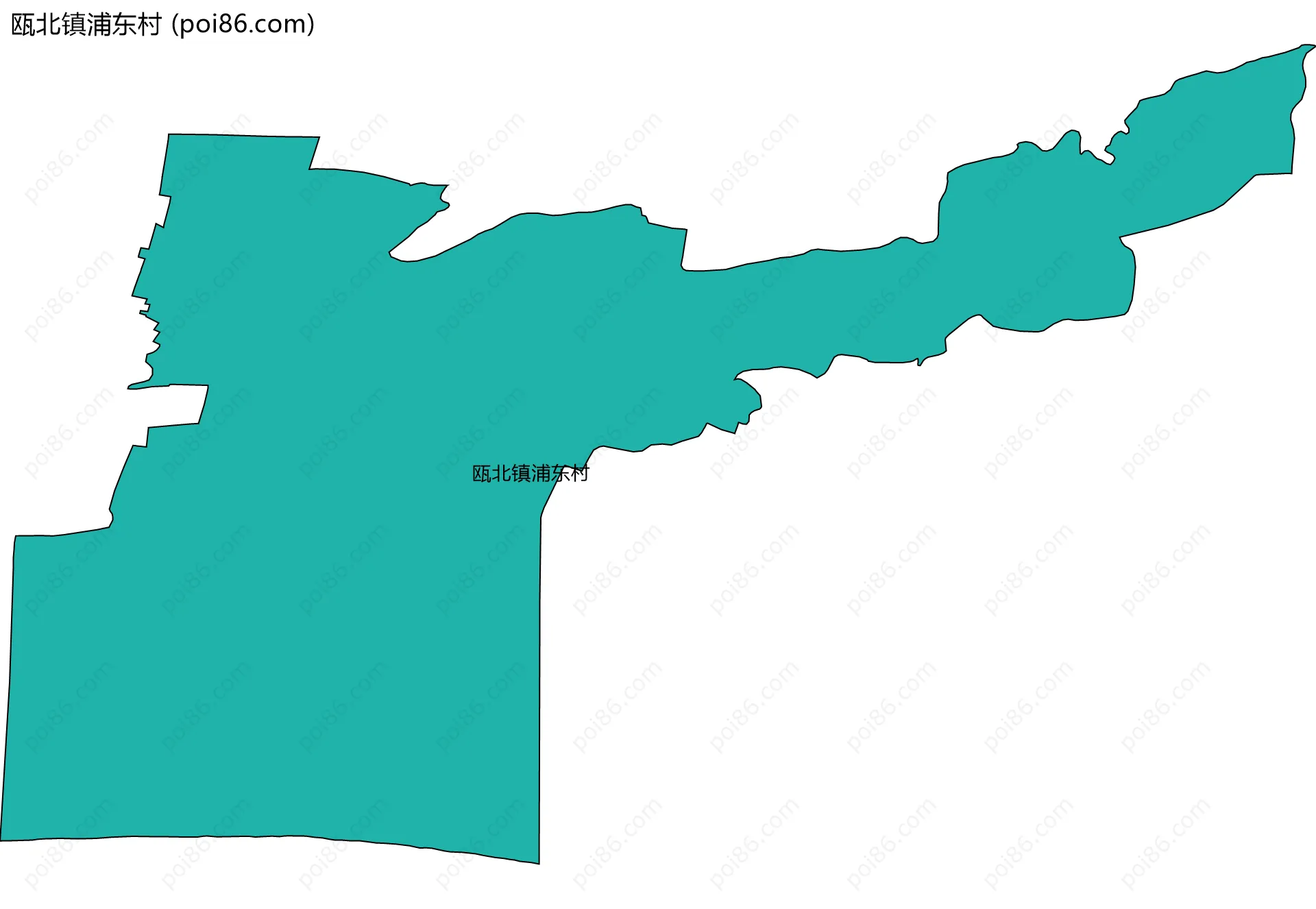 瓯北镇浦东村边界地图
