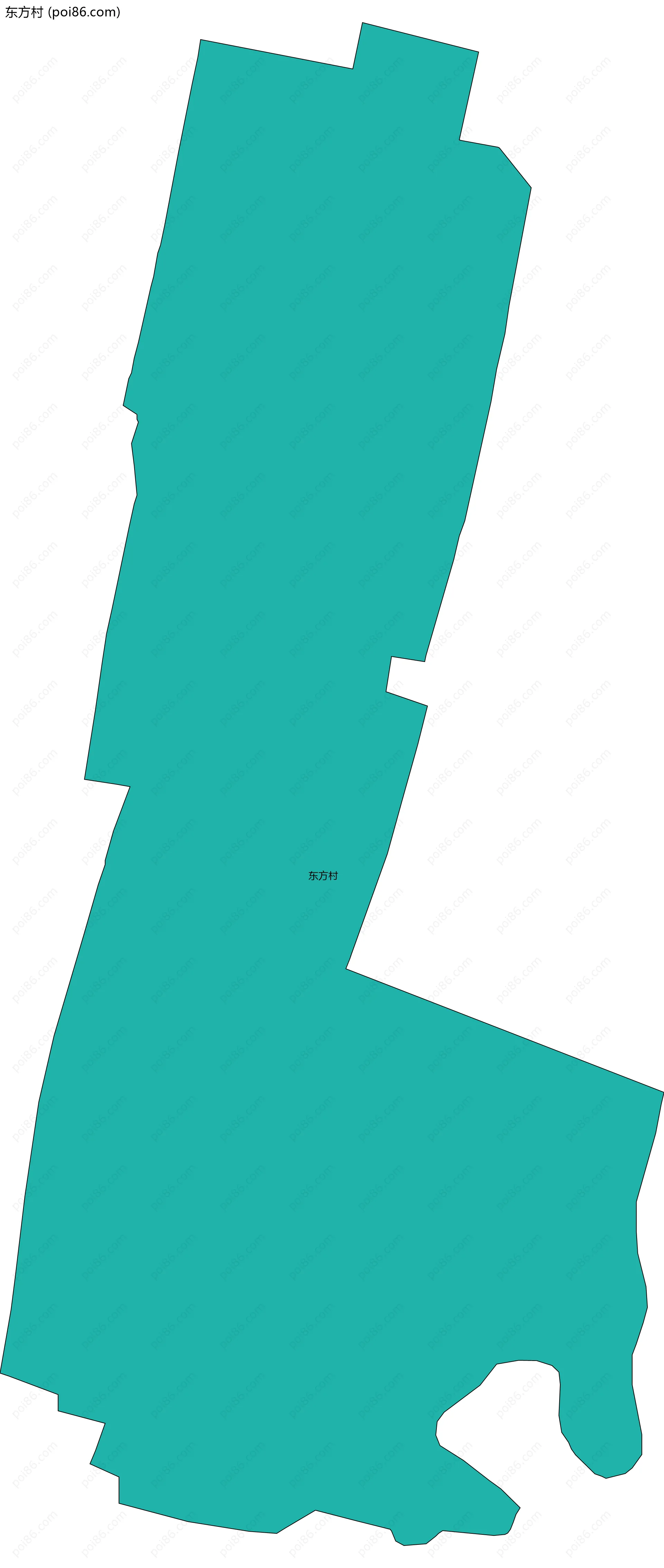 东方村边界地图