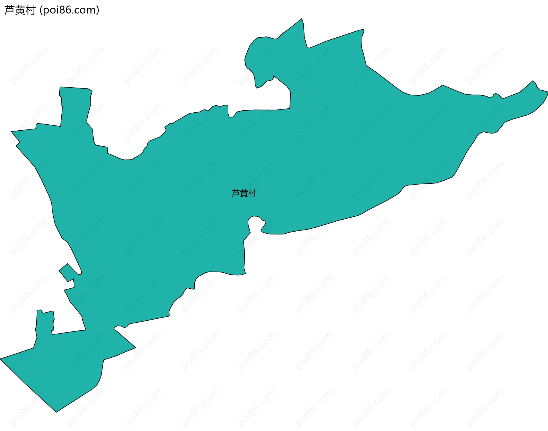 芦黄村边界地图