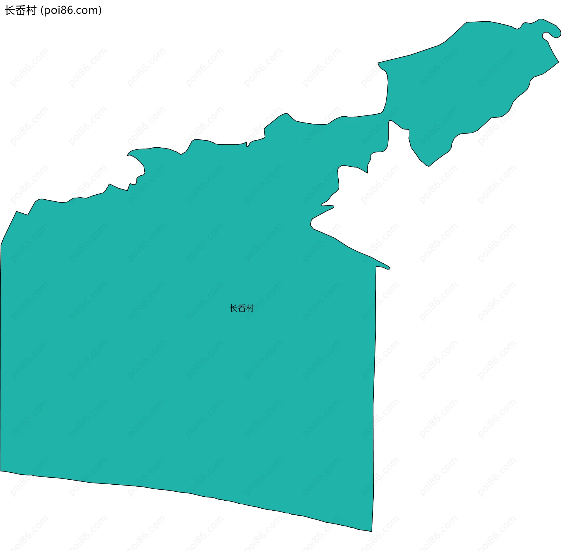 长岙村边界地图