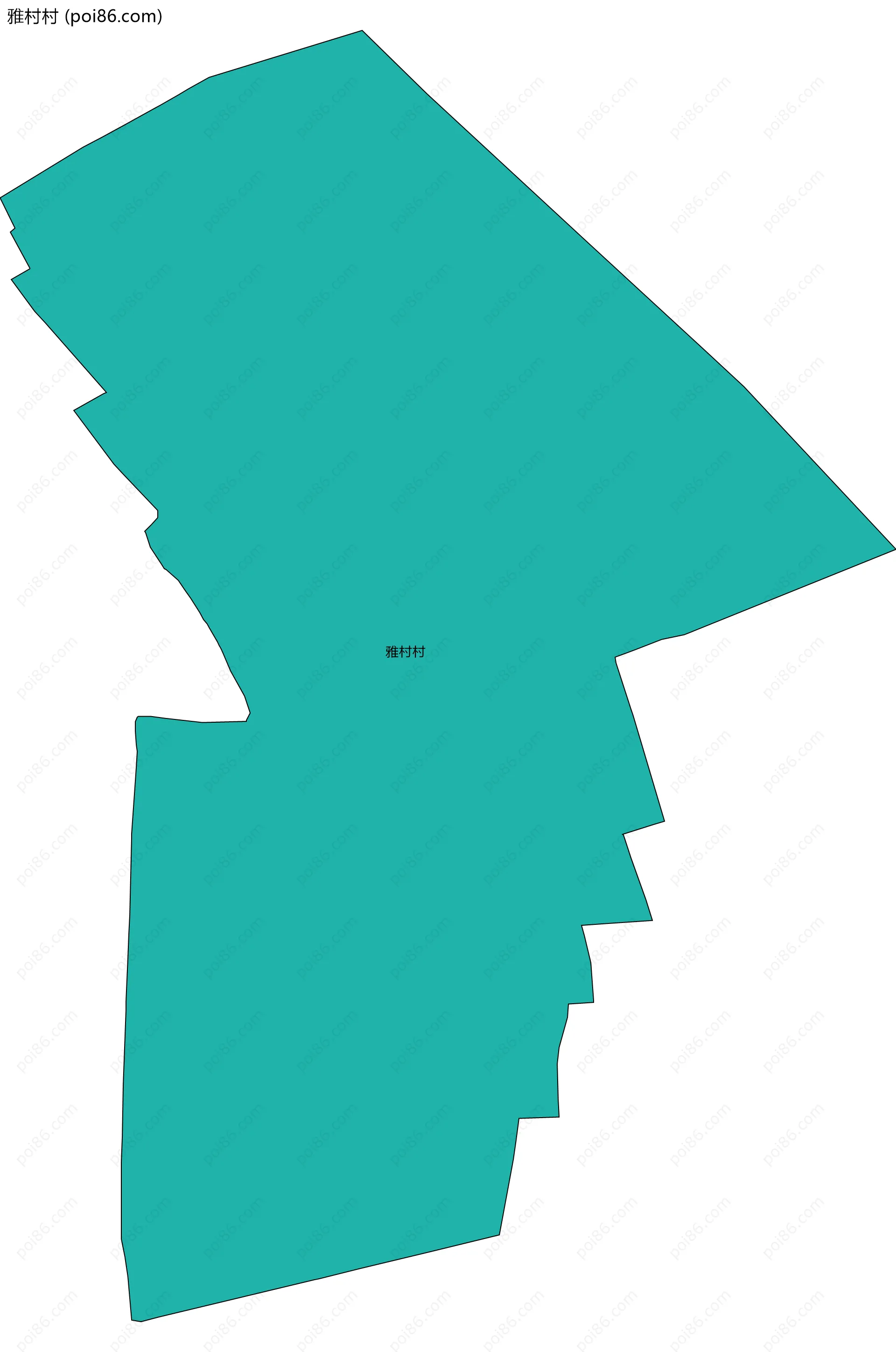 雅村村边界地图