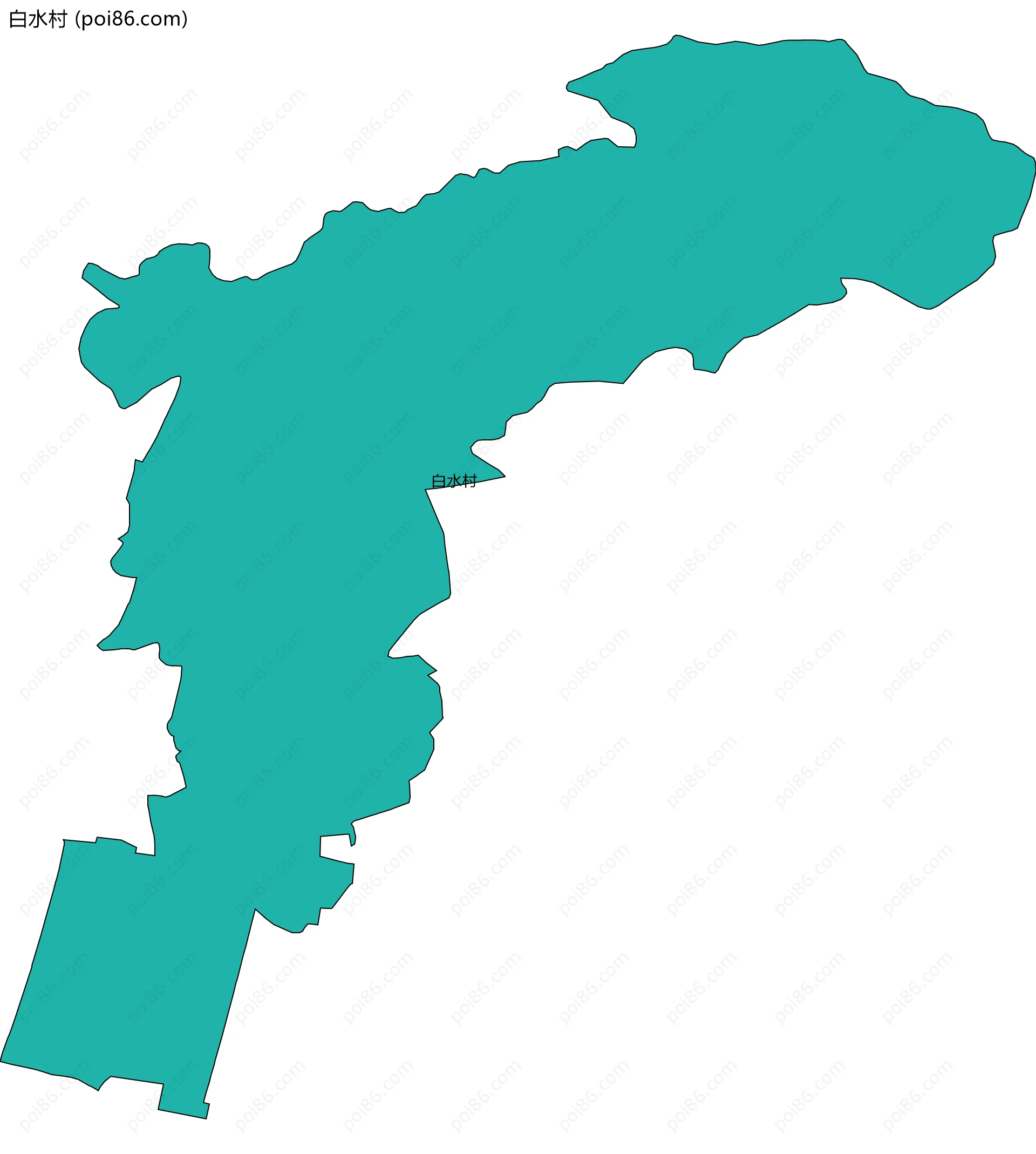 白水村边界地图