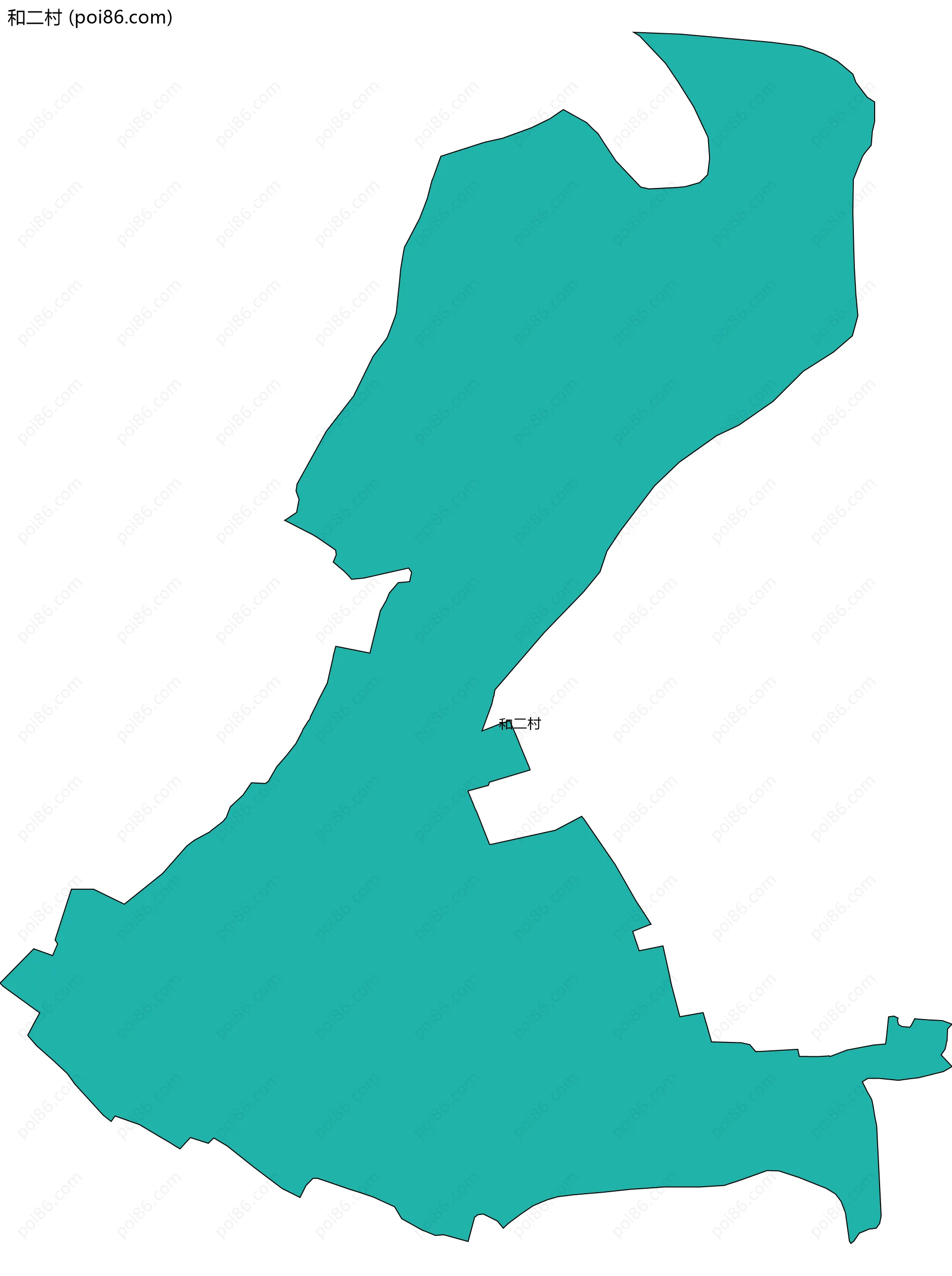 和二村边界地图
