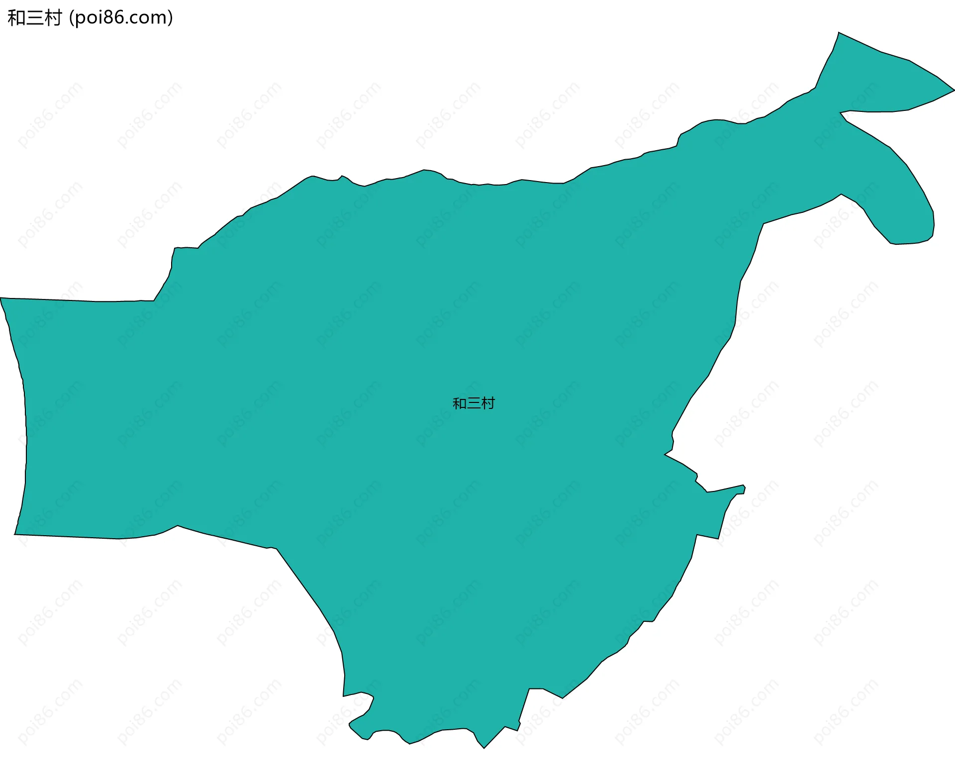 和三村边界地图