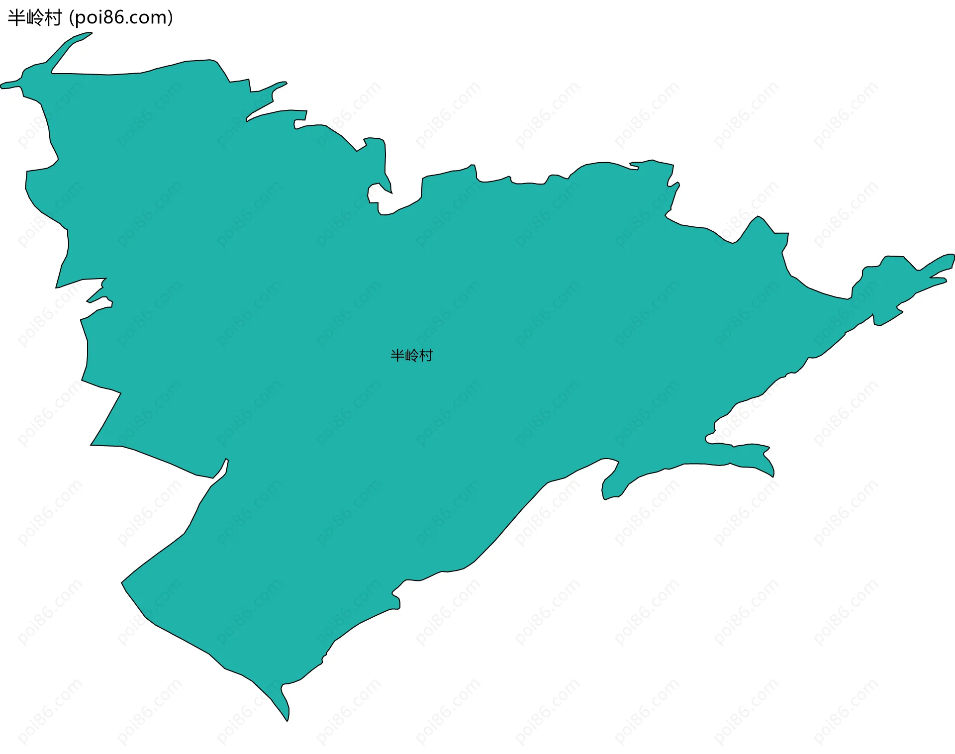 半岭村边界地图