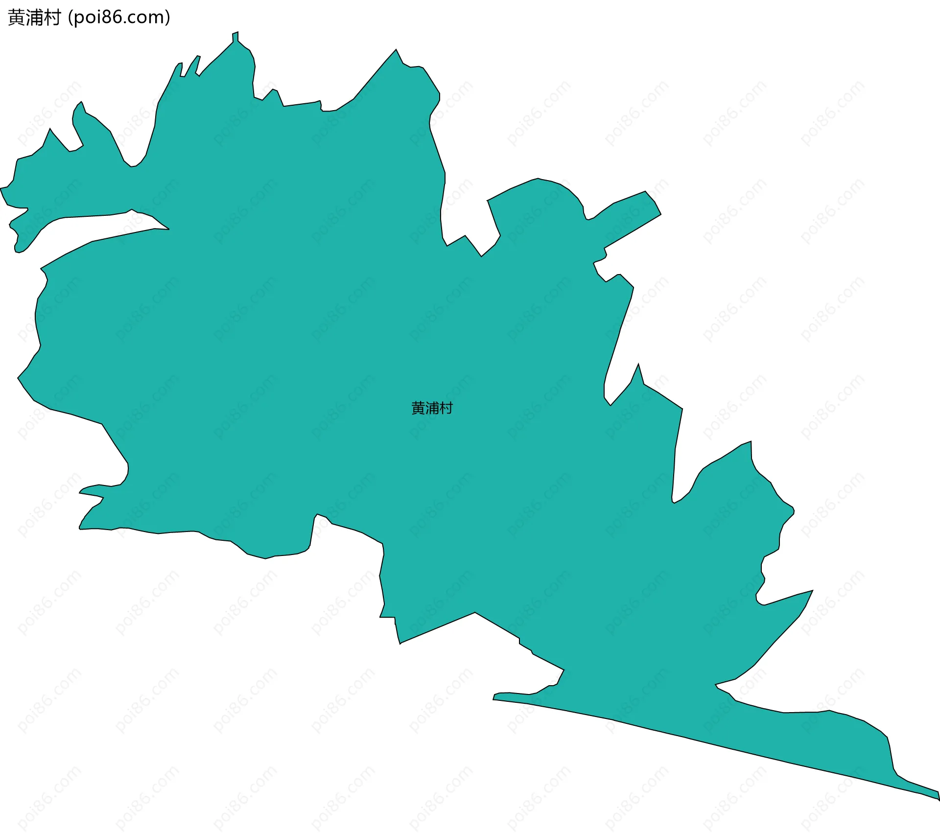 黄浦村边界地图