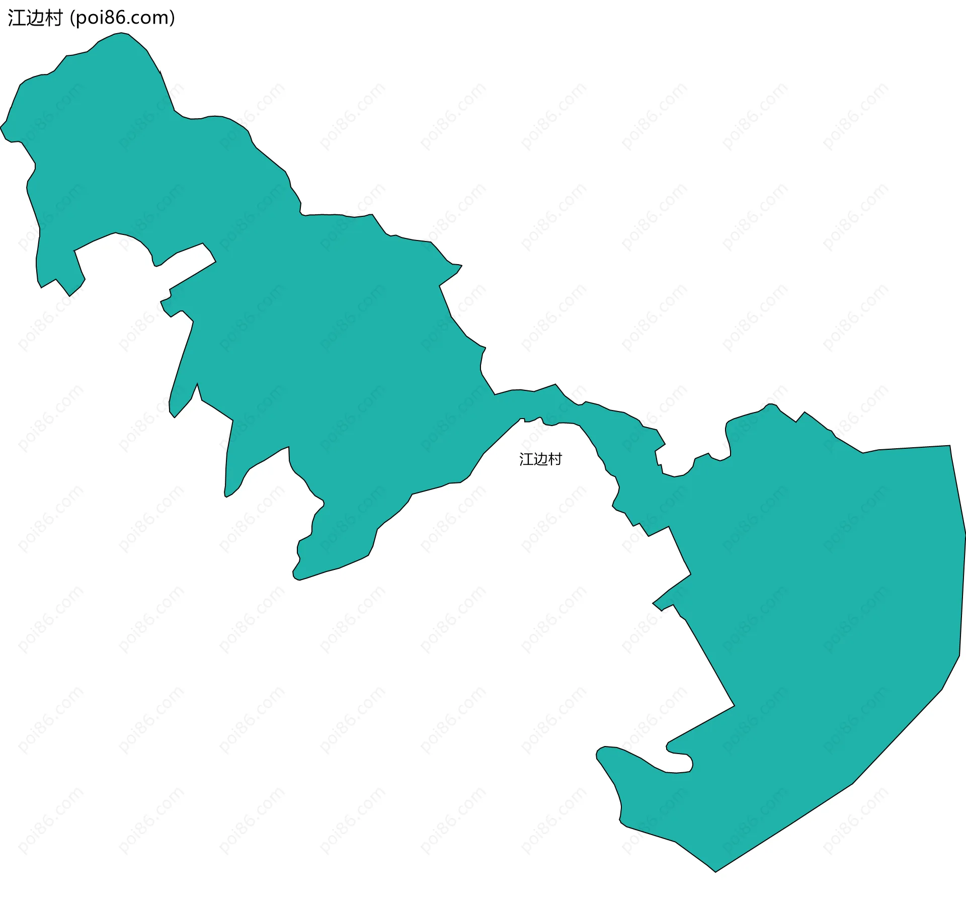 江边村边界地图