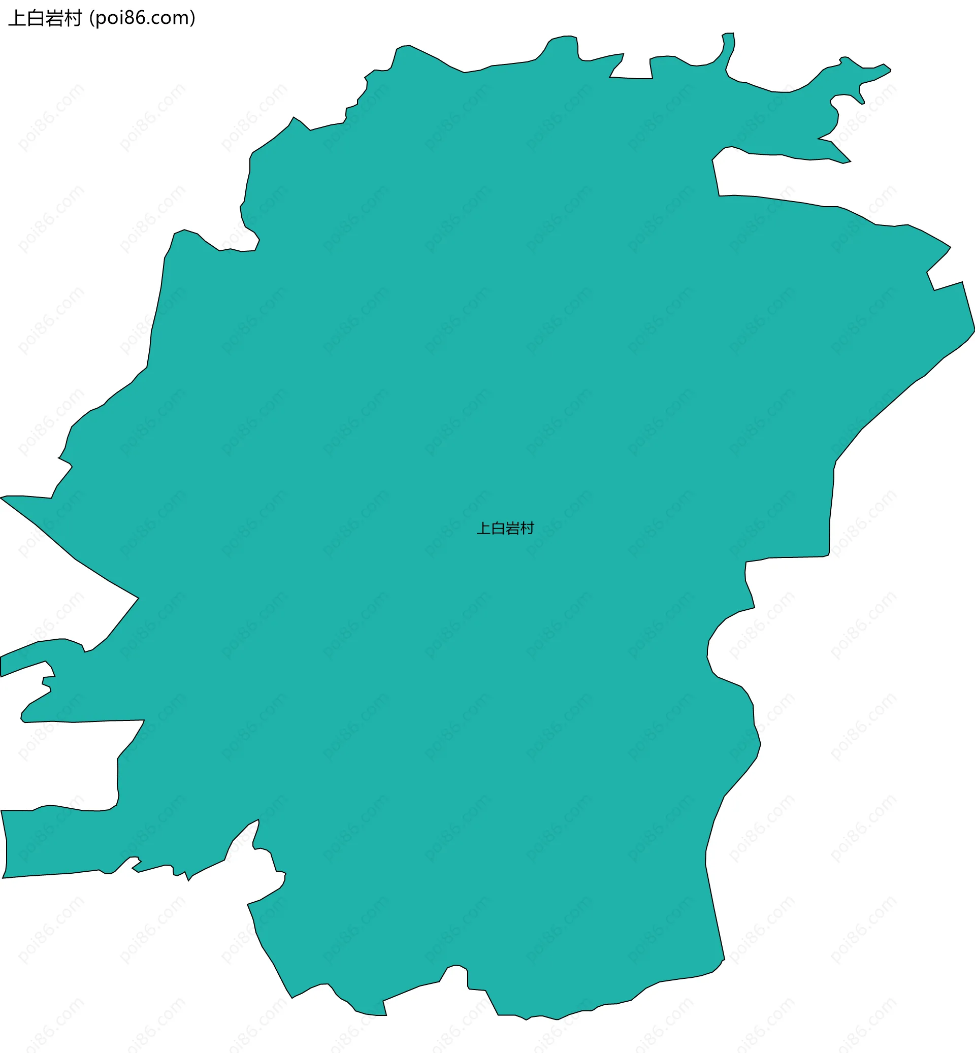 上白岩村边界地图