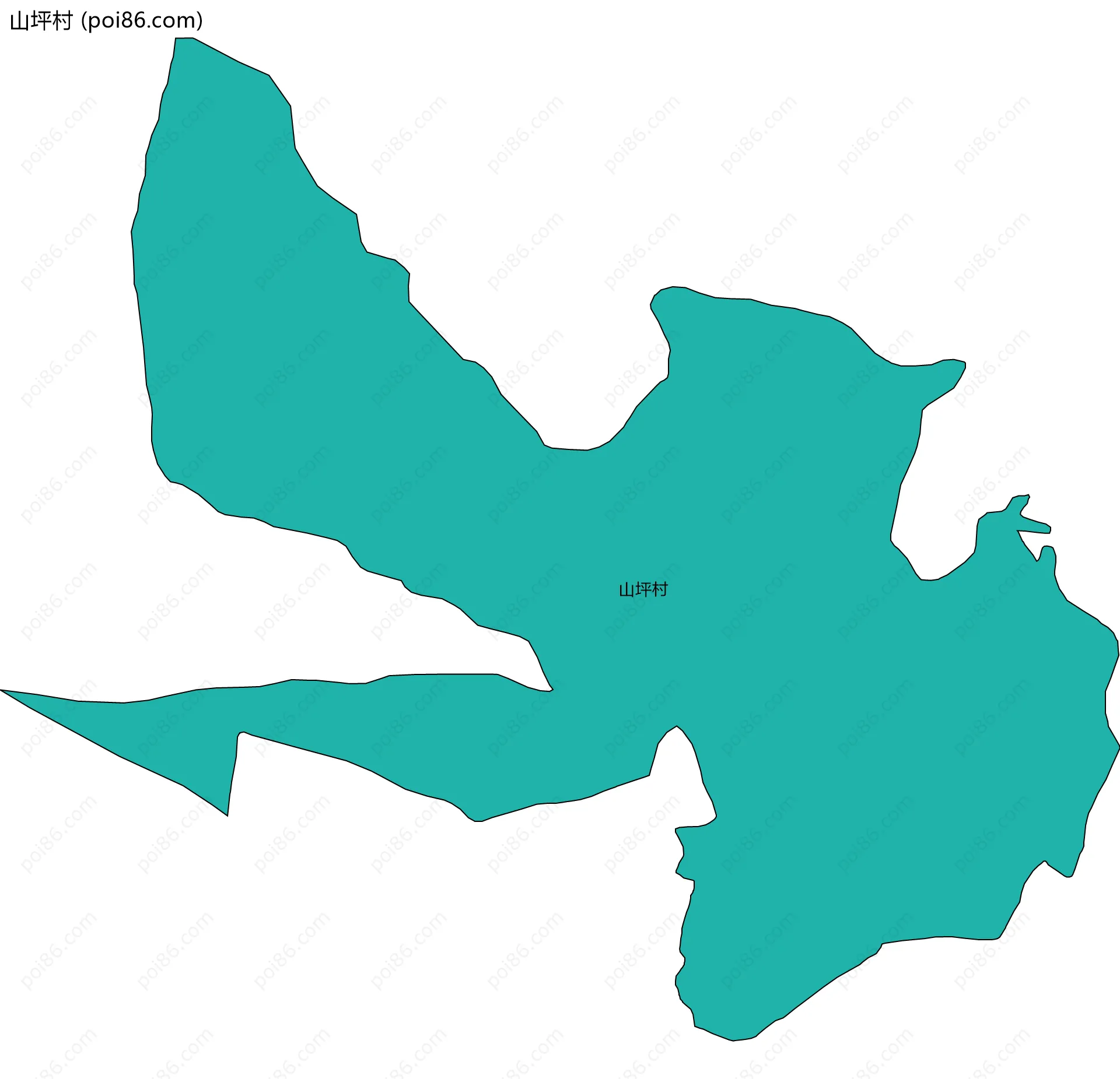 山坪村边界地图