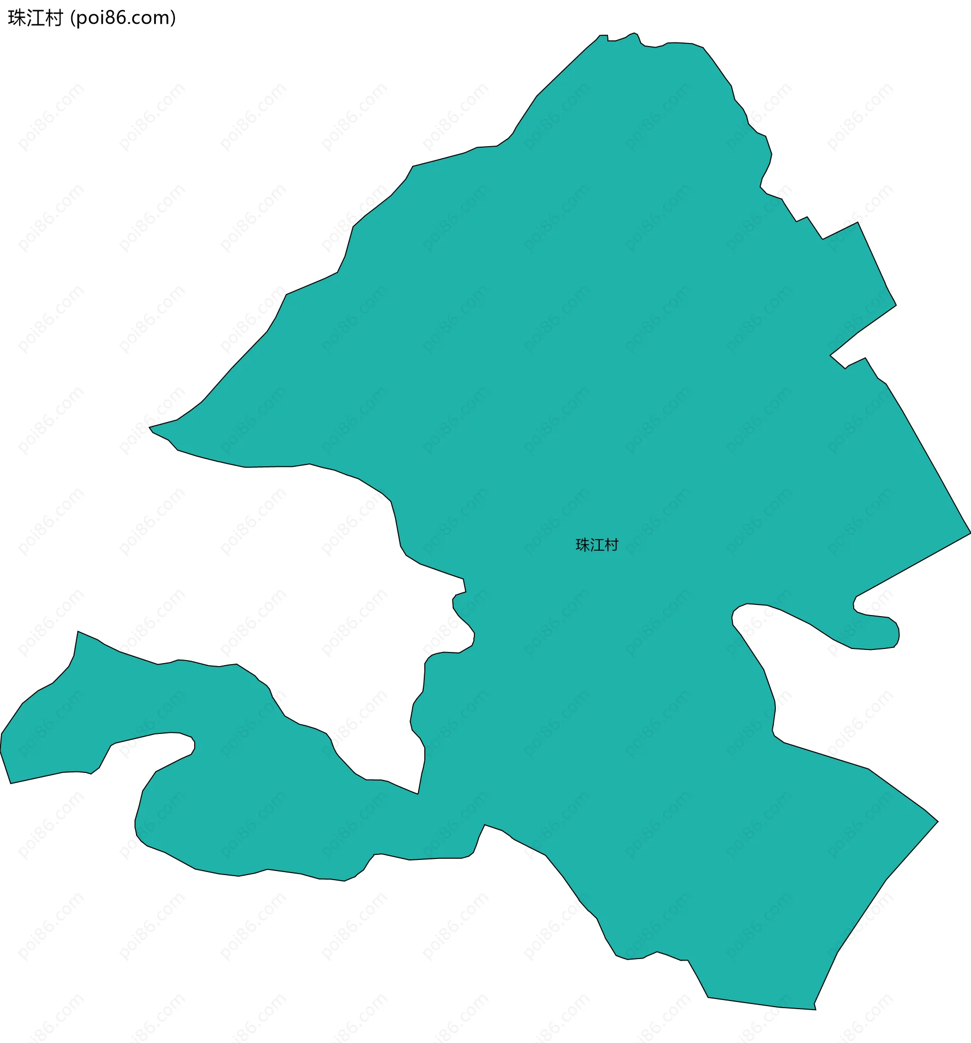 珠江村边界地图