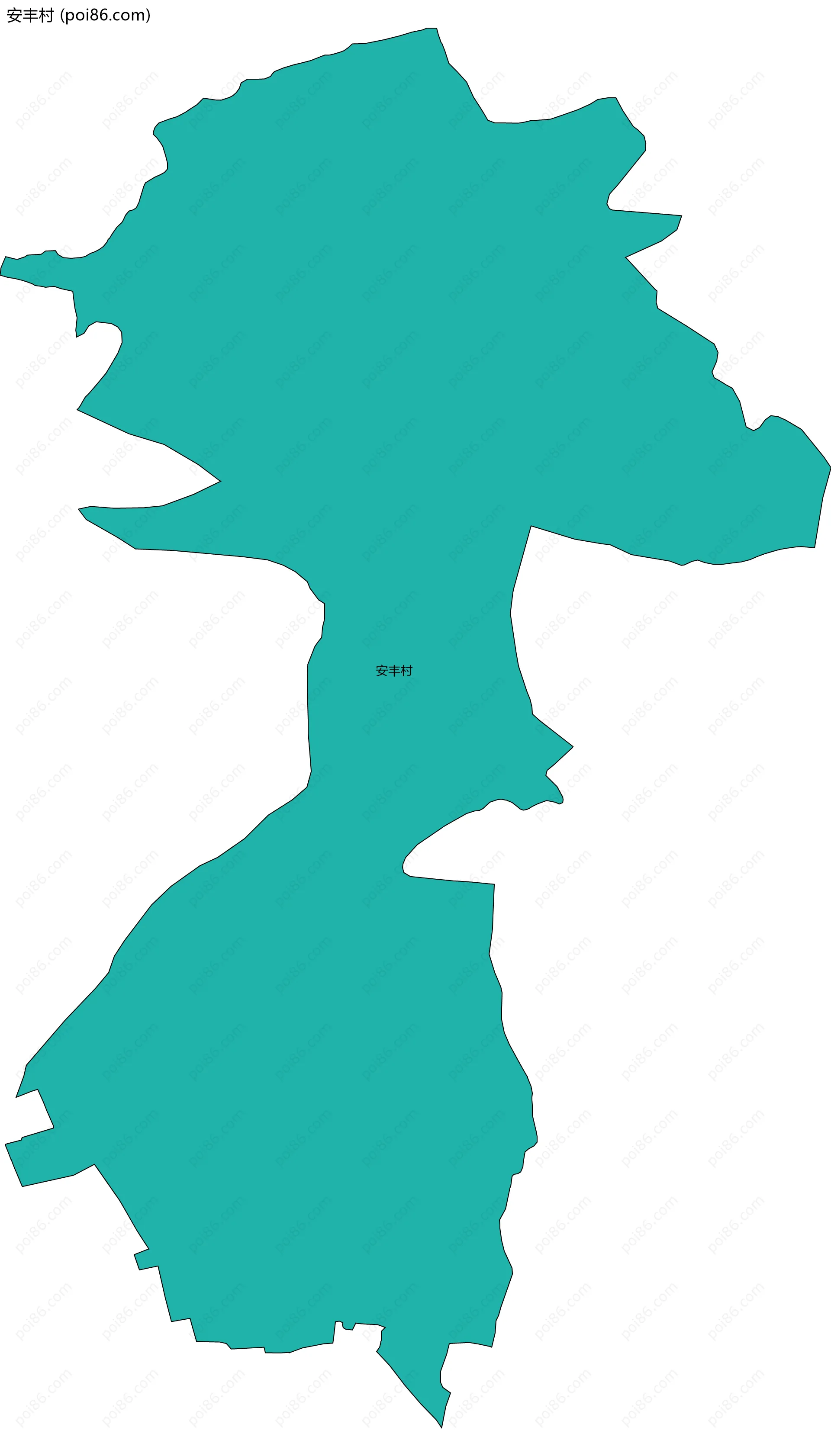 安丰村边界地图