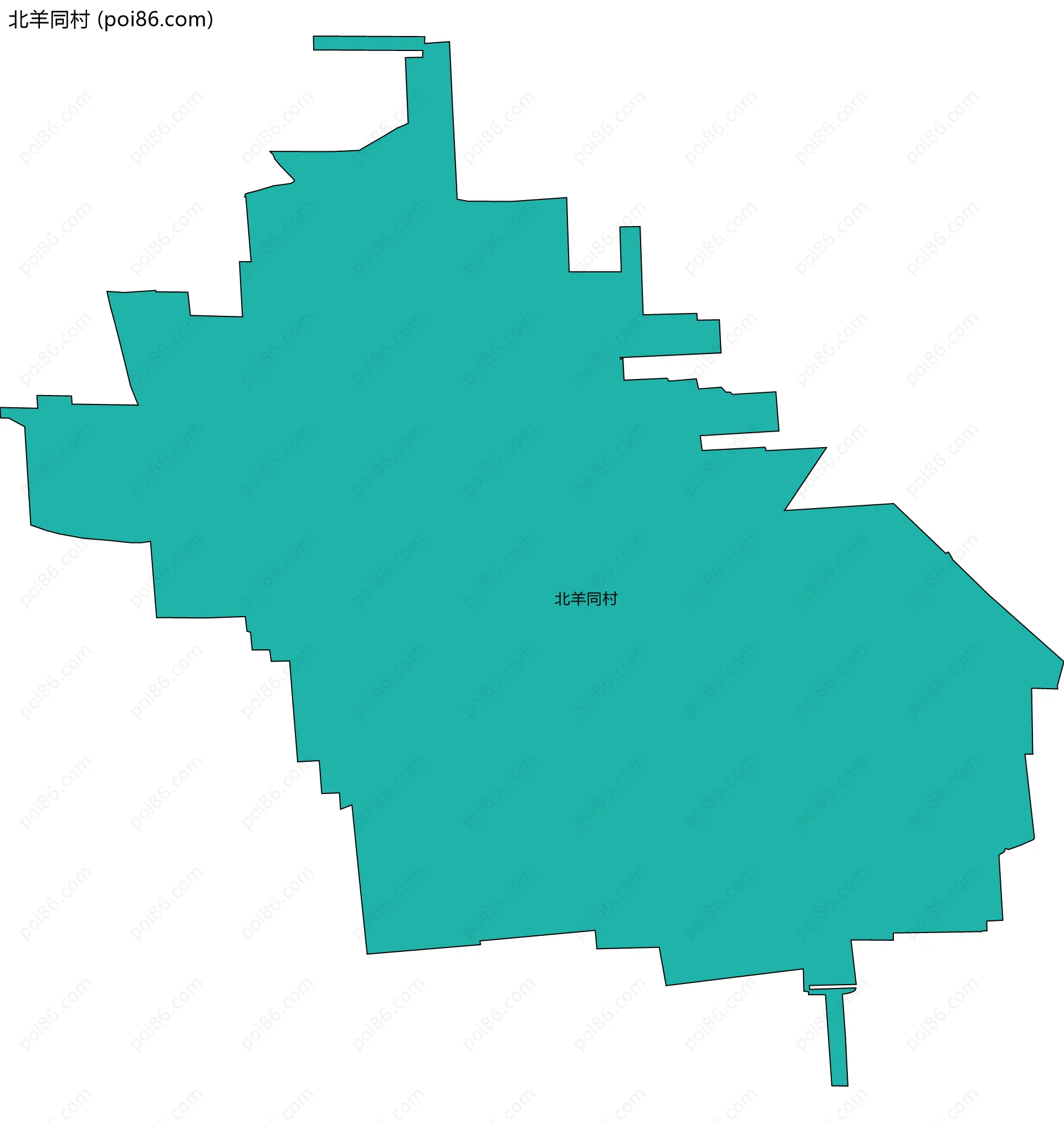 北羊同村边界地图
